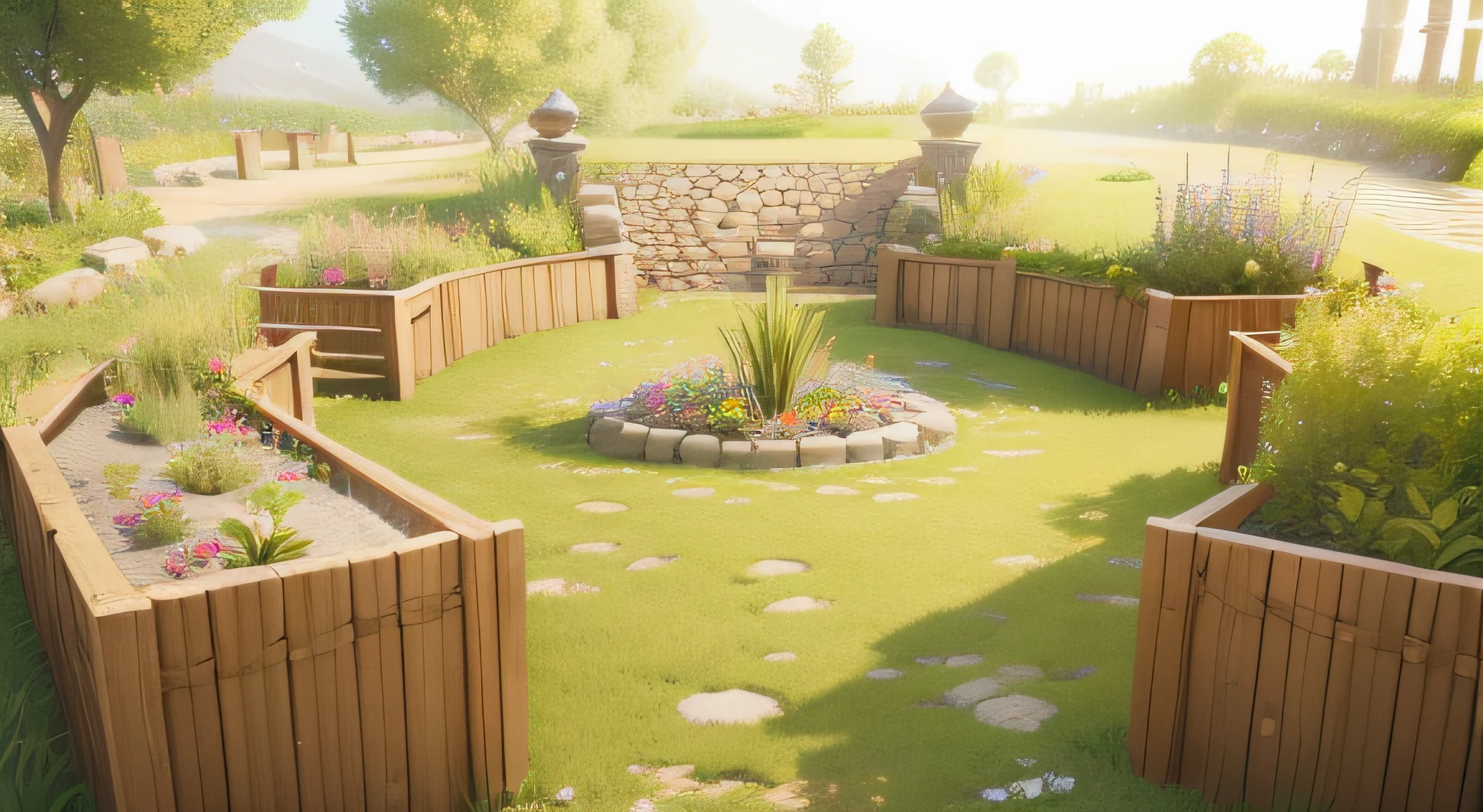 Make a sensory garden, sentidos, flores, texturas, ultra realistas, 8k, perfeito.