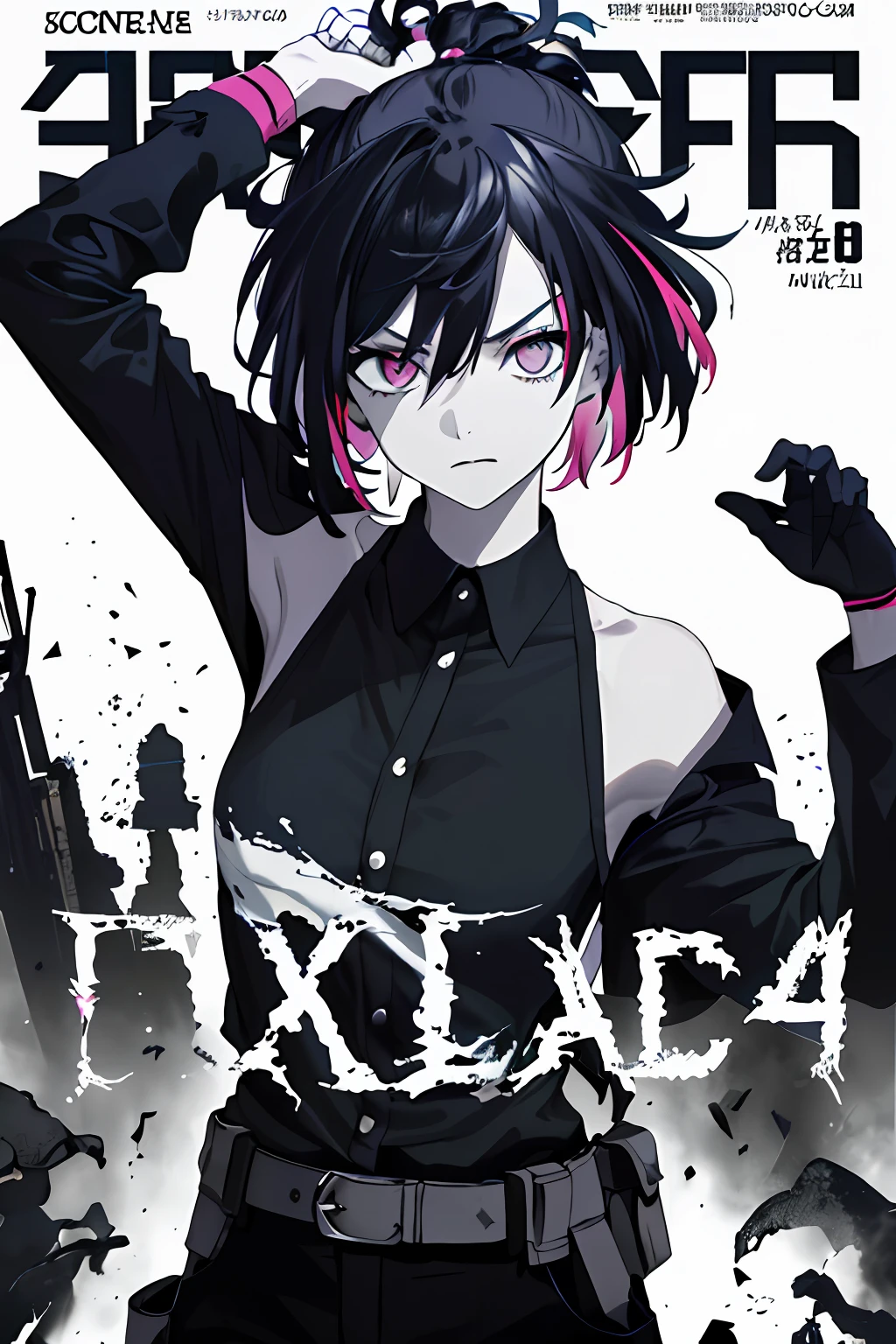 ((((dramatic))), (((gritty))), (((intense))) film poster featuring a young woman as the central character. She stands confidently in the center of the poster, wearing a stylish and edgy outfit, with a determined expression on her face. The background is dark and gritty, with a sense of danger and intensity. The text is bold and attention-grabbing, with a catchy tagline that adds to the overall feeling of drama and excitement. The color palette is mainly dark with splashes of vibrant colors, giving the poster a dynamic and visually striking appearance,tachi-e
(magazine:1.3), (cover-style:1.3), fashionable, woman, vibrant, outfit, posing, front, colorful, dynamic, background, elements, confident, expression, holding, statement, accessory, majestic, coiled, around, touch, scene, text, cover, bold, attention-grabbing, title, stylish, font, catchy, headline, larger, striking, modern, trendy, focus, fashion,