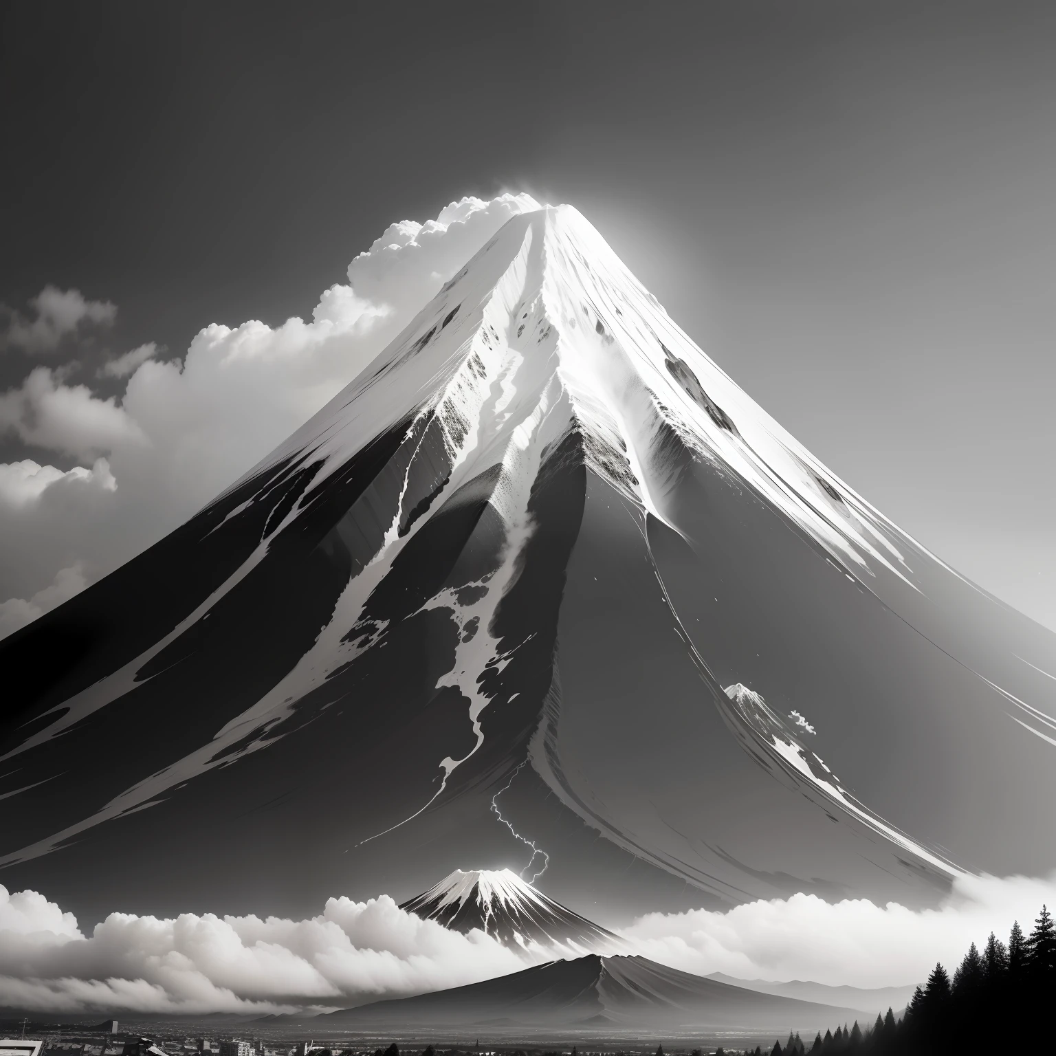 Deformed of Mt. Fuji
