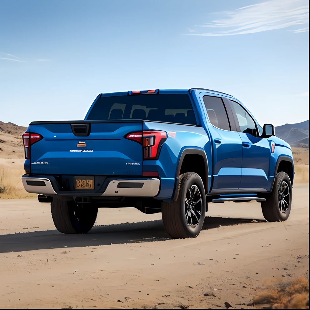 A closeup of a truck with a bike rack in the rear, com rack de teto, trending on vehicle design, dominance, corpo inteiro, corpo inteiro, 4l, gm, desporto, 🕹️ 😎 🔫 🤖 🚬, Detalhe poderoso, Album art, new vehicle, extremamente intrincado, vehicle, Directed by: Karl Völker