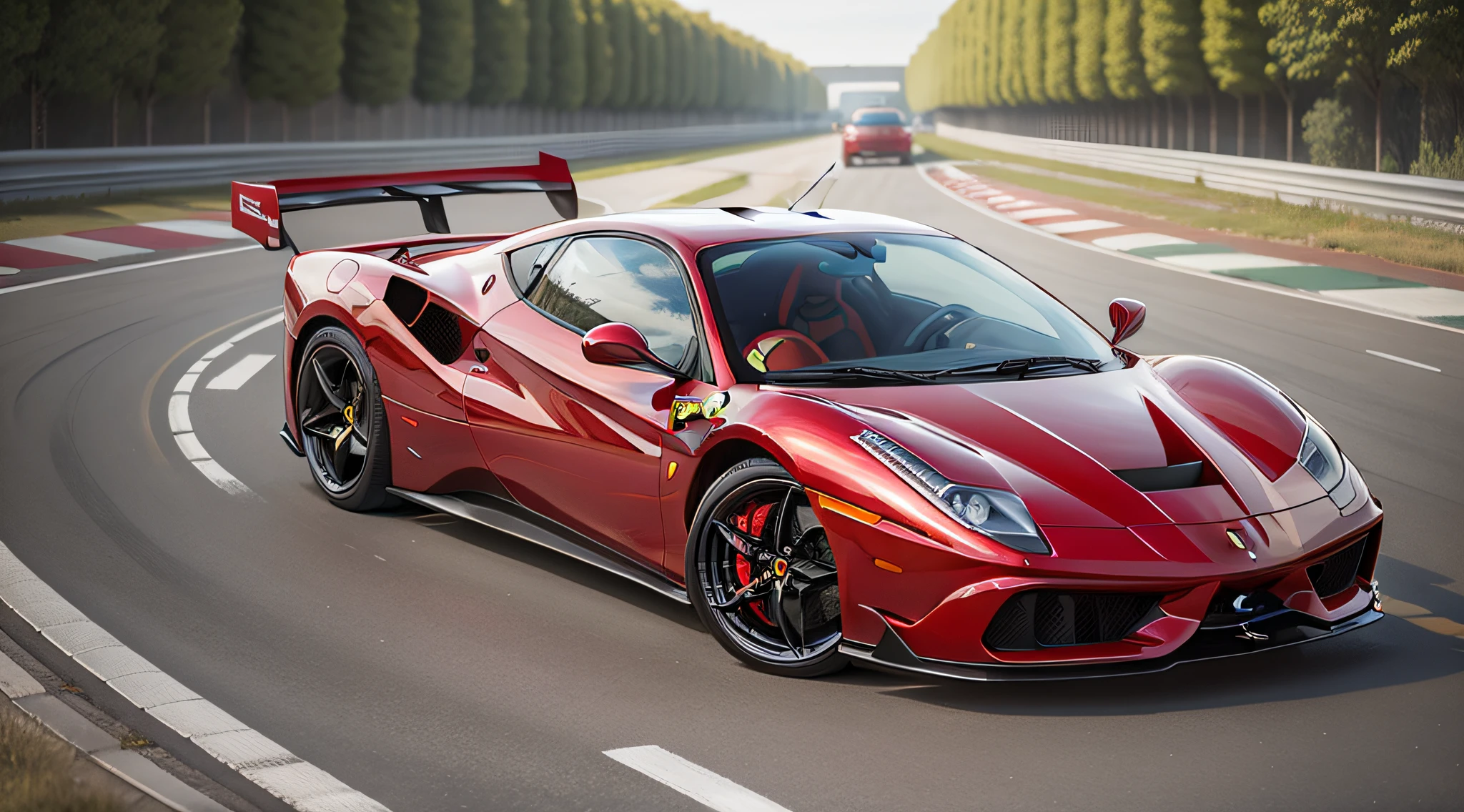 ferrari on road