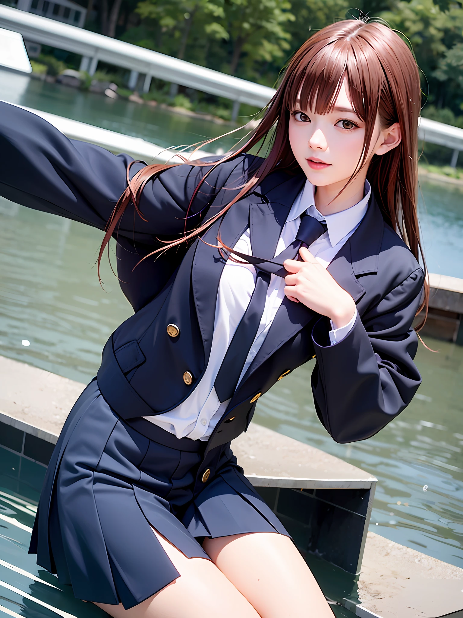 JK school uniform,Get wet,quadratic element,