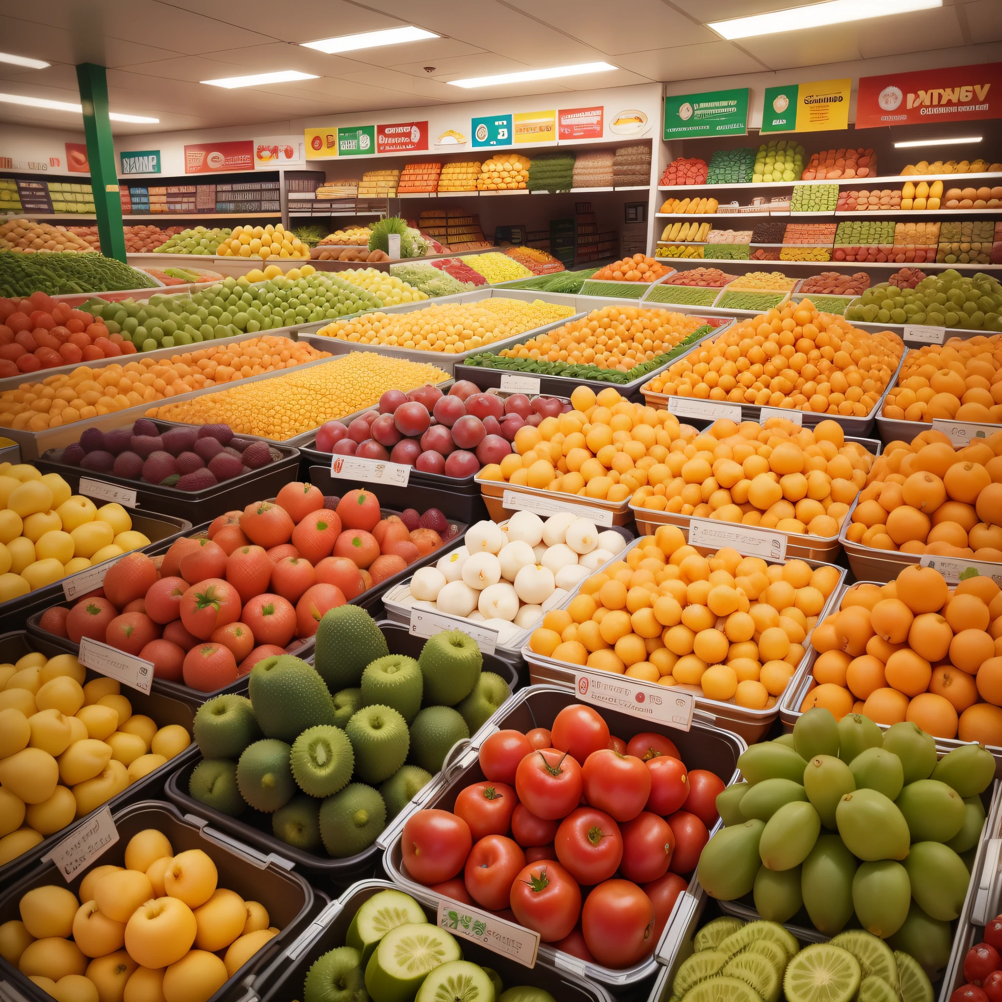 fundo supermercado frutas