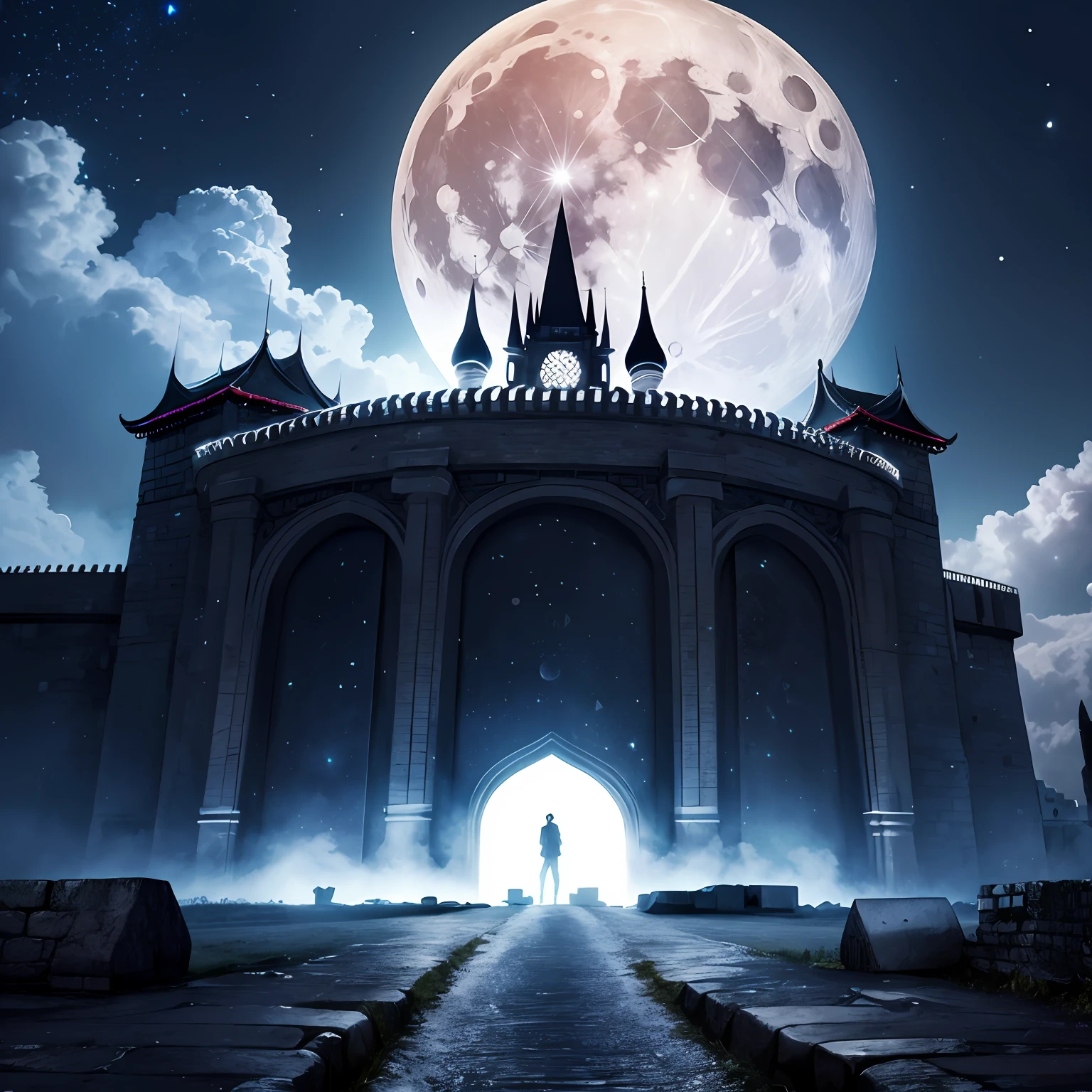themoon，Black night，Fortress of fantasy --auto