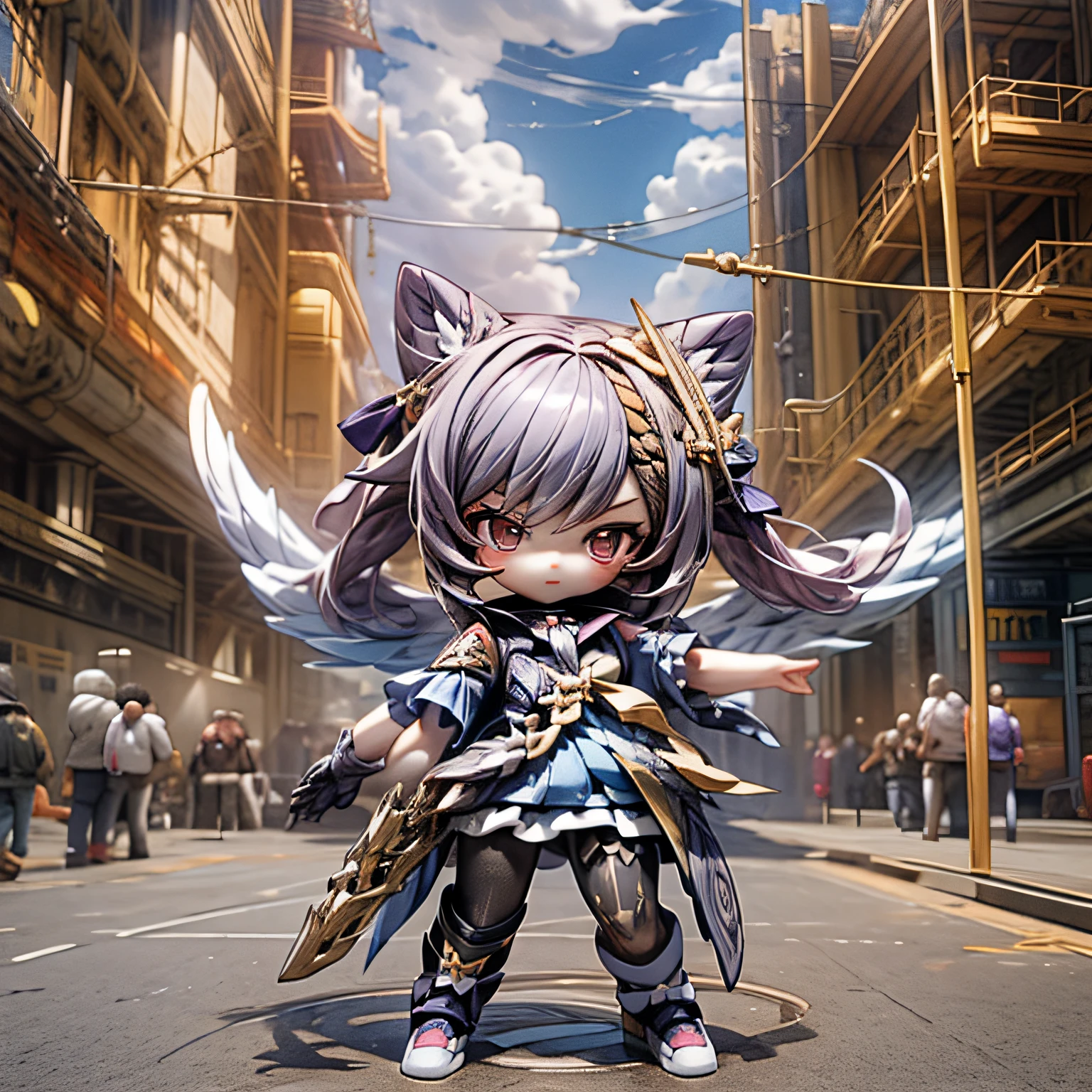 blink, chibi, Complete broker, Mega Mini, The body is steel.............., Metal., The legs are steel.............., Metal., My favorite cat ears, The wings are steel.............., Metal., The gun is metal steel...............
