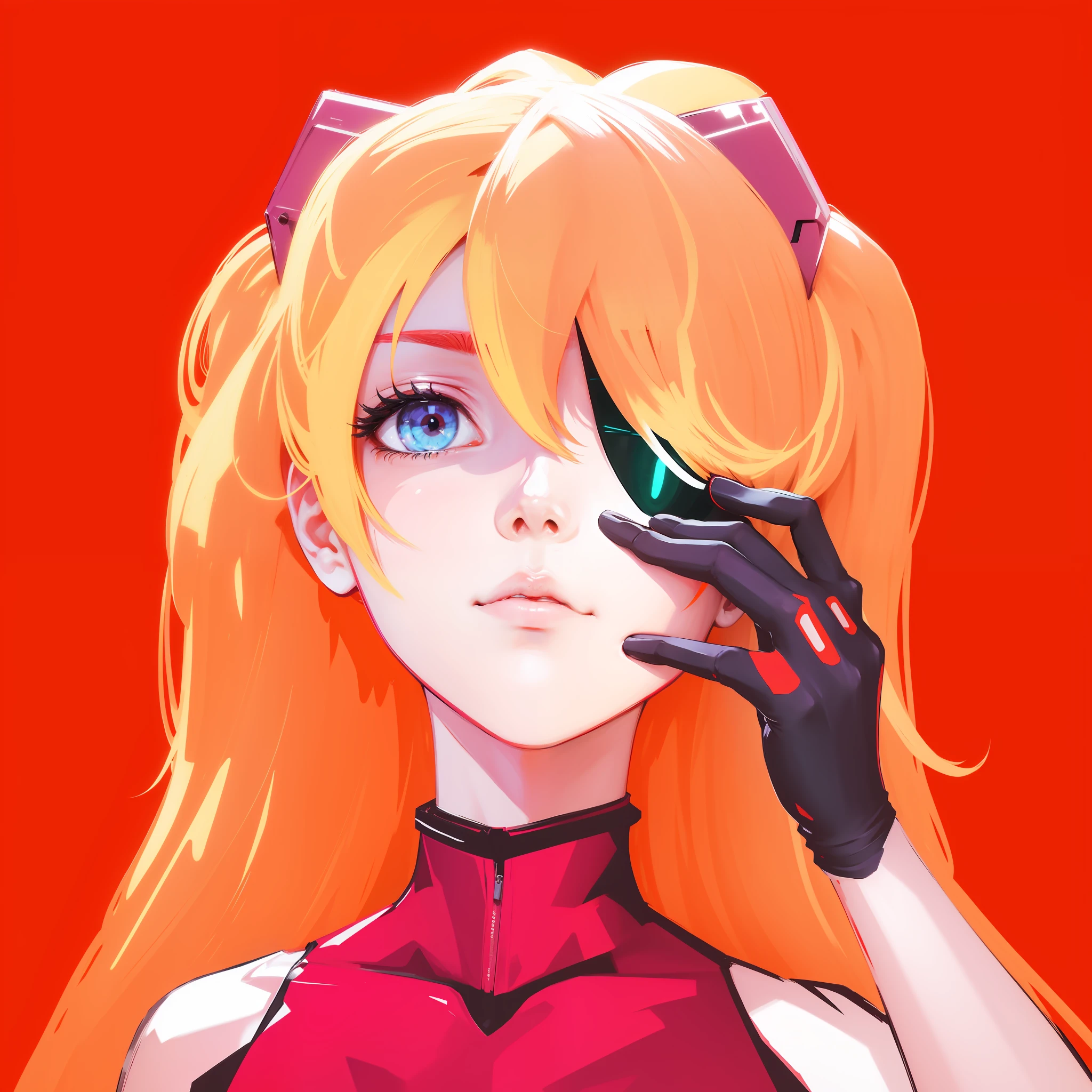 Shin Evangelion,blindfolds,fundo vermelho