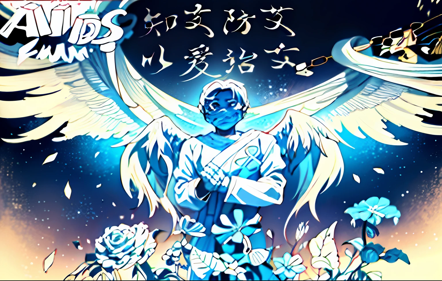 A beautiful angel in white crossed his fingers， faded drawing, Fanart, Inspired by Huang Shen, inspired by Awataguchi Takamitsu, killing, inspired by Kaigetsudō Anchi, inspired by Chen Daofu, inspired by Huang Gongwang, an anime drawing, author：by Hiromu Arakawa