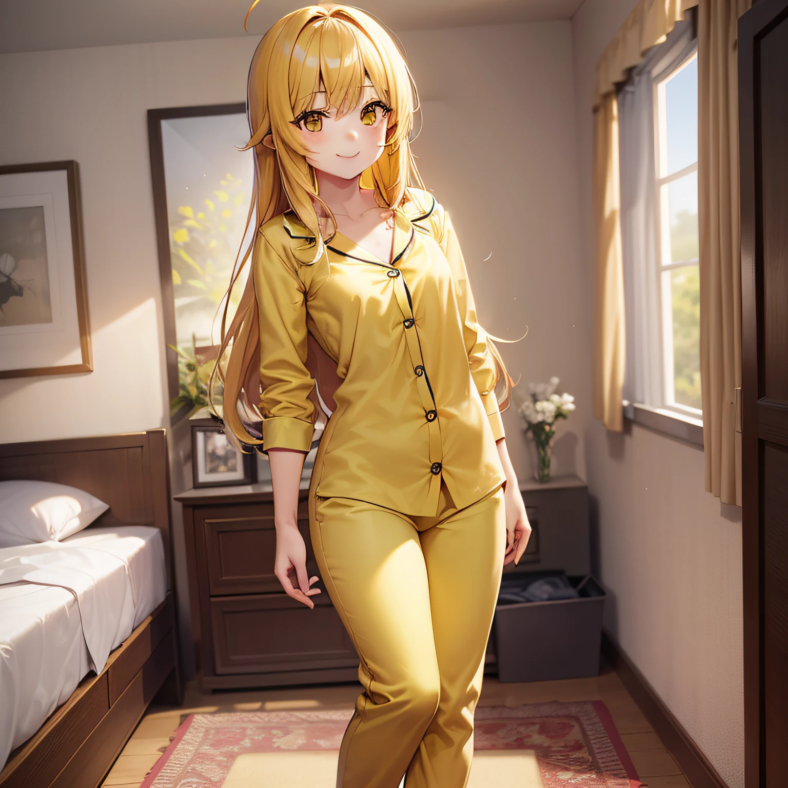 small tits、Yellow pajamas