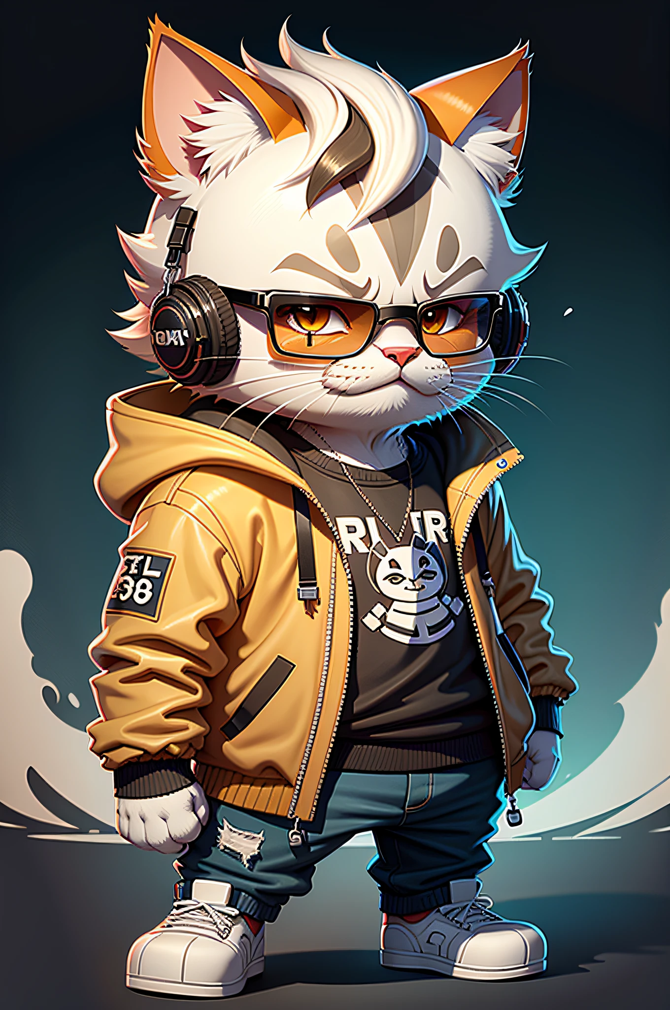 c4tt4stic, a cartoon cat wearing a jacket and sunglasses,
