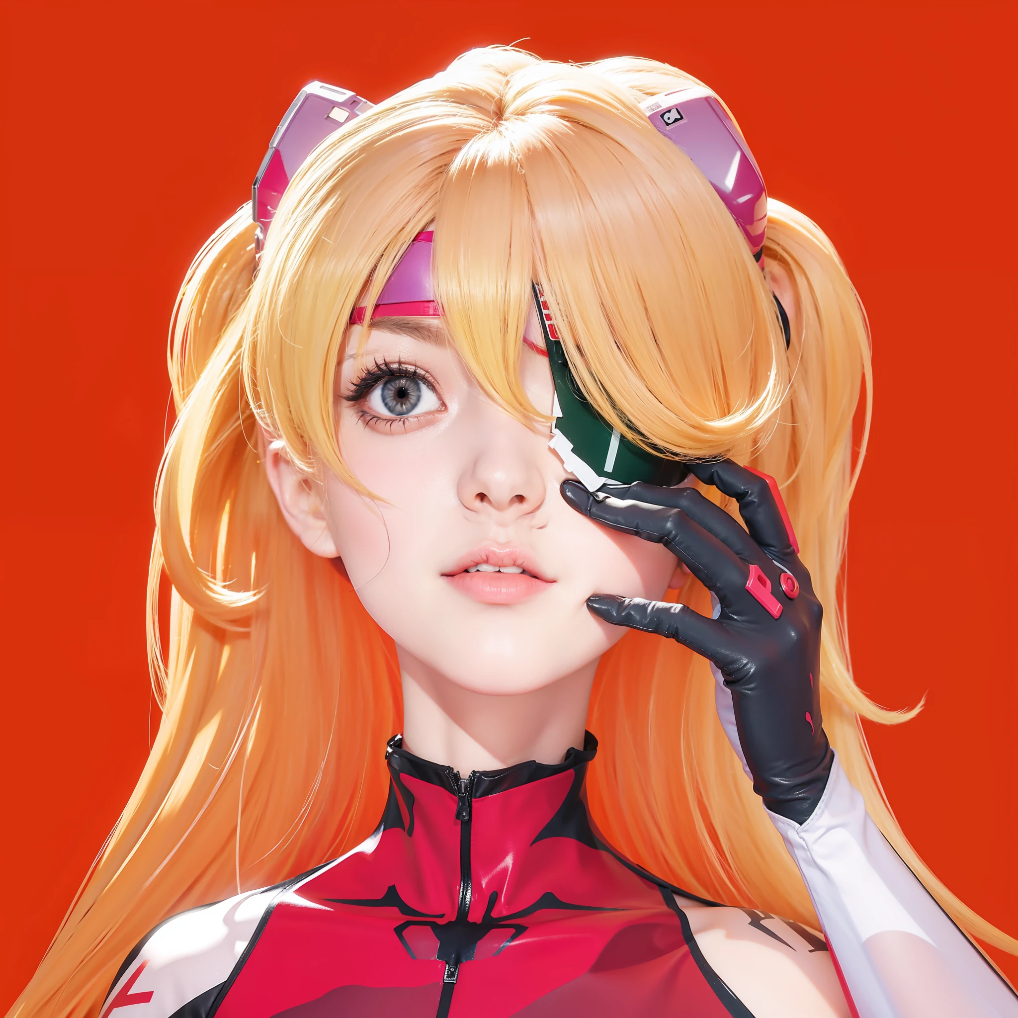 Shin Evangelion，Blindfolds，fundo vermelho