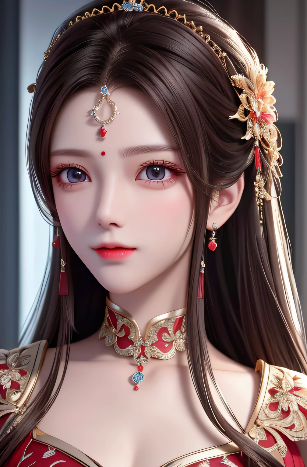 red colour,tmasterpiece,best qualityer,ultra - detailed,high detal,super detailing,high high quality,(8K:1.3),Glow skin,The face is shiny,Delicate skin texture,Yeon-beautiful face,(Natural skin texture:1.2),The eyes are delicate and moving,(Skin texture details:1.2),The eyes are more textured,Skin details are polished to life,The skin has a noticeable glow,Showcase high-quality details。