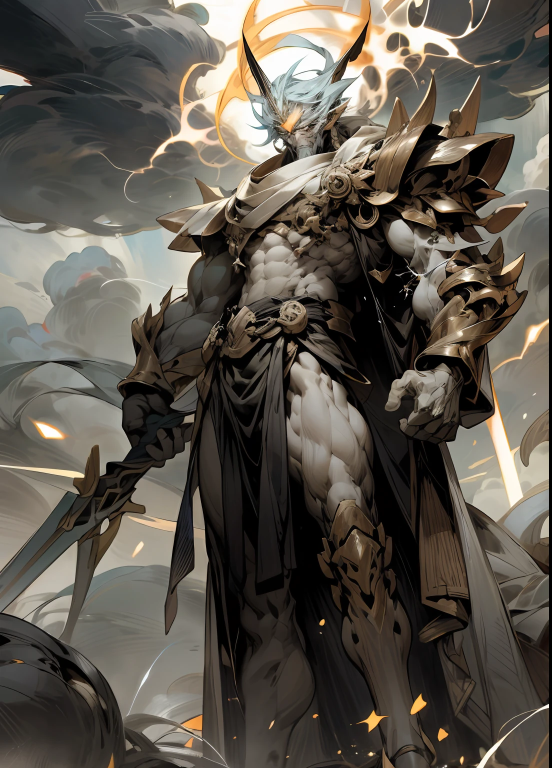 Malakas appears as a colossal figure made of raging storm clouds and swirling winds. He has a muscular, imposing form with lightning crackling through his body. His eyes are glowing orbs of tempestuous energy, and he wields a massive trident that controls the forces of nature. Malakas is an ancient entity born from the fury of the Philippine typhoons and the wrath of the elements. He resents humanity for exploiting and damaging the environment, causing climate change and natural disasters to intensify. As a result, he has awakened to punish humanity for its recklessness and to reclaim the balance of nature. With the power to control typhoons, earthquakes, and other natural calamities, Malakas aims to teach humanity a harsh lesson about the consequences of their actions. He believes that only through fear and suffering will humans learn to respect the delicate equilibrium of the Earth.