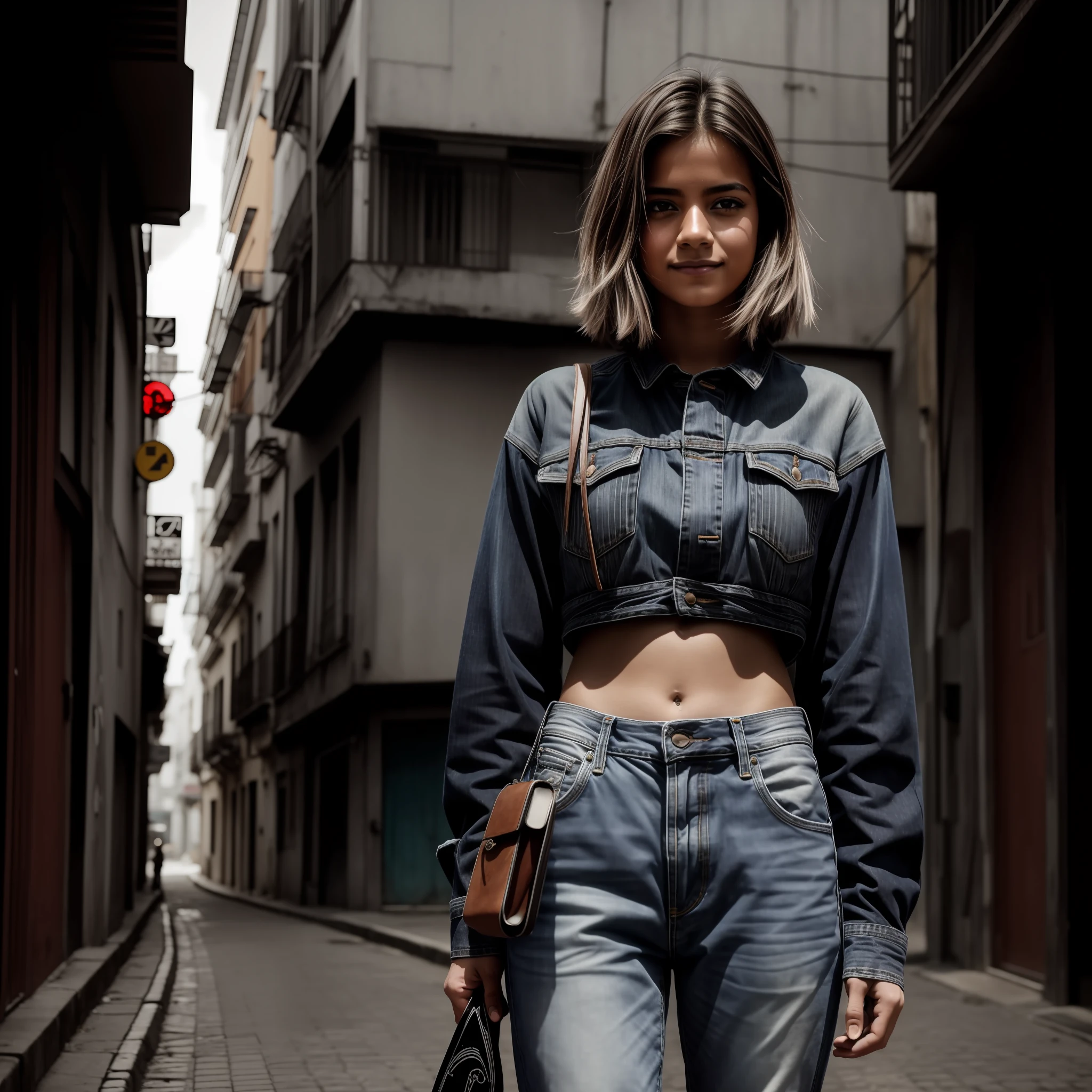 Realista, homens, cores abstratas, textura, grain of film, poros da pele, dusty atmospheric haze, vinheta, rugas:0.2 intrincado hasselblad dslr RAW foto de retrato 1.2 sorrindo melancolicamente, little goth chick, nerd, wearing (jeans preto apertado angustiado)1.4, vestindo um (regata)1.2, (coques espaciais)1.3, (sardas)1.1, estilo contato visual nofilter selfie, posando contra uma janela molhada chuvosa com vista para um chuvoso (neon solarpunk)1.2 city street at night, (retroiluminado)1.2, (grain of film)1.2, cinematic film frame, jeans escuro baixo, tatuagens de rosas, botas de combate, melancholy smile