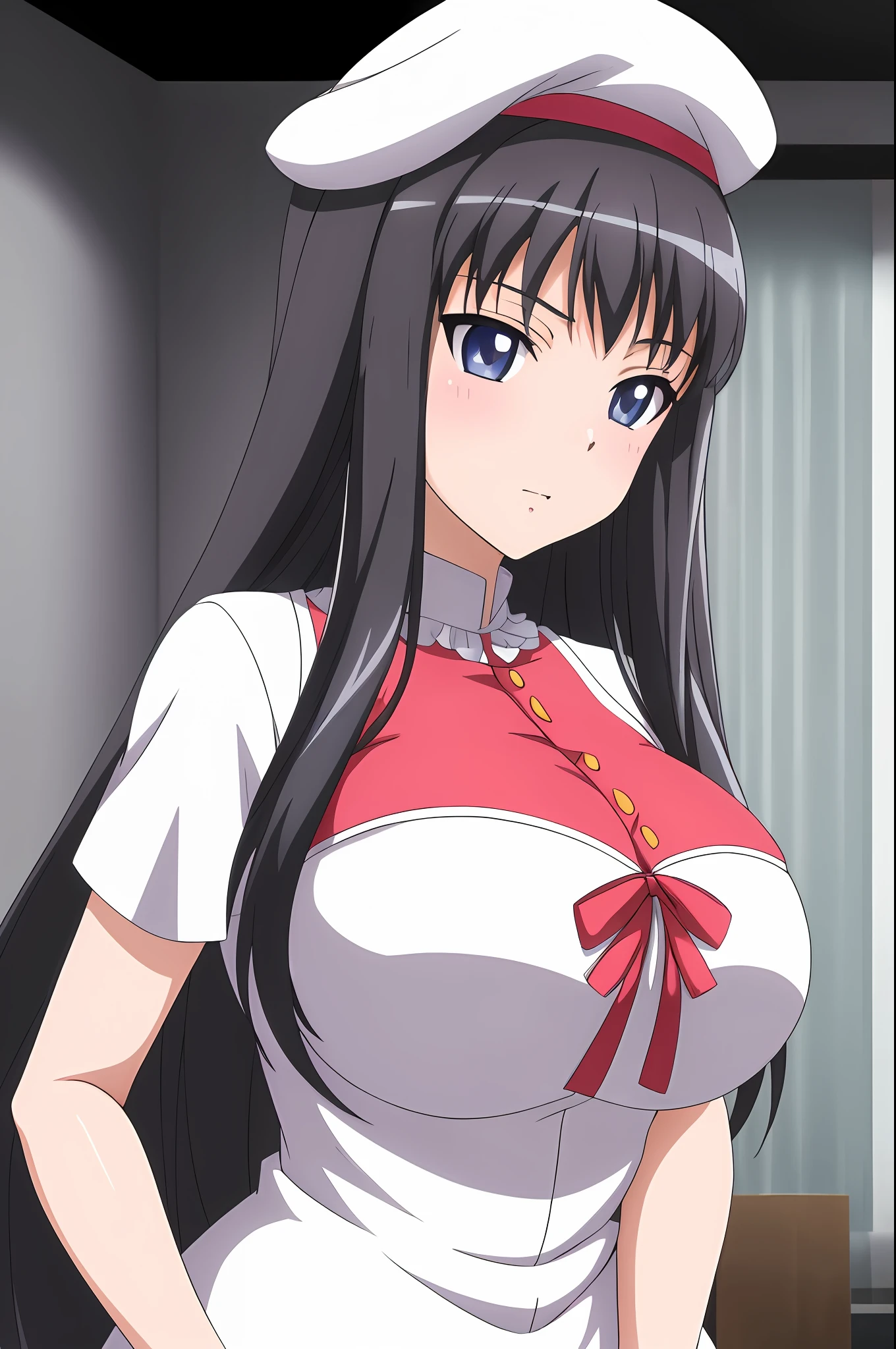 Chica de anime con traje de marinero con una faja roja y sombrero blanco, seductora chica de anime, OPPAI, Anime Moe Artstyle, Estilo anime ecchi, Mejor chica del anime, Anime CG arte suave, Hermoso y atractivo anime adolescente, Hermosa chica de secundaria de anime, Atractiva chica de anime, Yuyushiki, Himno del Rey como Princesa, Tohsaka also.