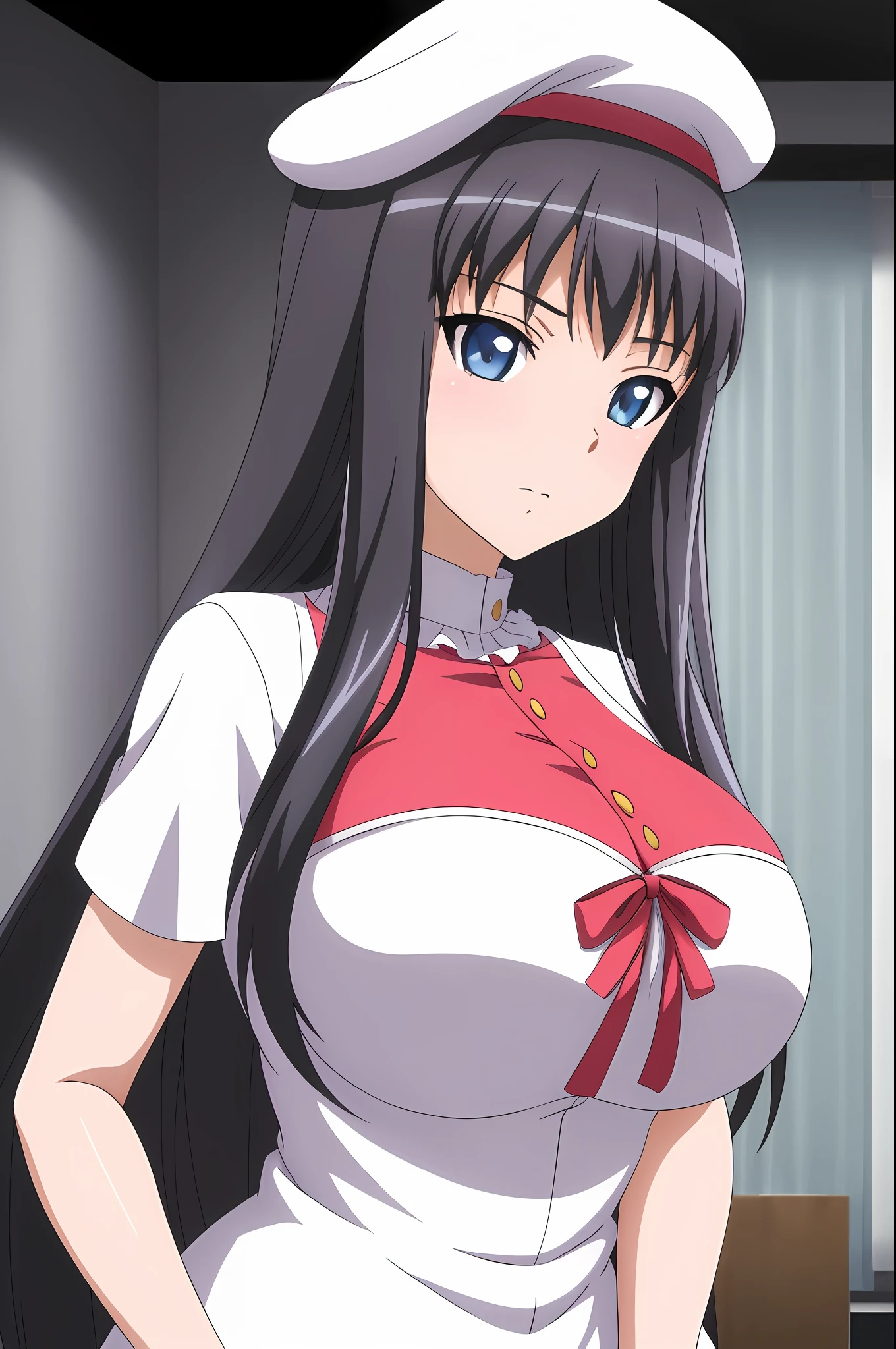 Chica de anime con traje de marinero con una faja roja y sombrero blanco, seductora chica de anime, OPPAI, Anime Moe Artstyle, Estilo anime ecchi, Mejor chica del anime, Anime CG arte suave, Hermoso y atractivo anime adolescente, Hermosa chica de secundaria de anime, Atractiva chica de anime, Yuyushiki, Himno del Rey como Princesa, Tohsaka also.