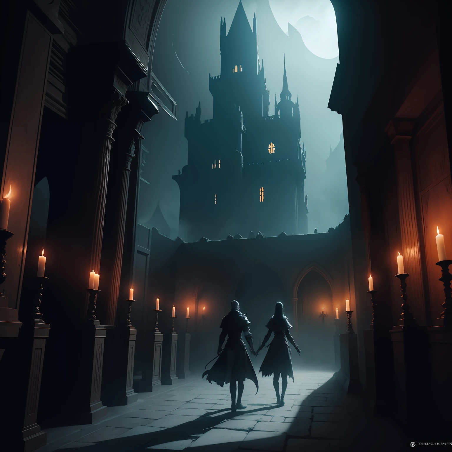 --Dark Castle--

Welcome to the enigmatic realm of the Dark Castle, a haunting fortress steeped in mystery and eerie grandeur. As you approach, the ominous silhouette of the castle looms against the moonlit sky, its towering spires and jagged battlements casting haunting shadows.

The entrance is adorned with grotesque gargoyles that leer menacingly, guarding the secrets that lie within. A heavy, ancient door creaks open, revealing a dimly lit foyer adorned with haunting tapestries depicting macabre scenes.

Venturing further, you encounter a chilling sight – a corridor lined with jars containing preserved heads. Each jar bears a haunting expression frozen in time, evoking both fascination and dread. The flickering torches cast an eerie glow on the grisly display, intensifying the feeling of unease.

Moving deeper into the castle's depths, you find yourself in a vast, dimly lit hall adorned with sinister artifacts. The walls are adorned with paintings of long-forgotten rulers, their eyes seemingly following your every move. Strange, otherworldly statues stand sentinel, their distorted features giving an unsettling aura.

Venturing even deeper, you stumble upon a dark and labyrinthine crypt. The air is heavy with the scent of decay, and eerie whispers seem to echo through the darkness. You glimpse ancient coffins adorned with ornate carvings, a chilling reminder of the castle's haunting past.

As you explore further, you encounter hidden chambers filled with alchemical contraptions and arcane symbols. The castle seems to pulse with an otherworldly energy, leaving you with an unsettling feeling that you are not alone.

The Dark Castle is a realm of chilling beauty, where darkness and mystique intertwine. It beckons the brave and curious, daring them to unlock its secrets and confront the dark enchantments that lie within. Enter if you dare, but beware, for once you cross the threshold, there is no turning back from the enigmatic embrace of the Dark Castle.