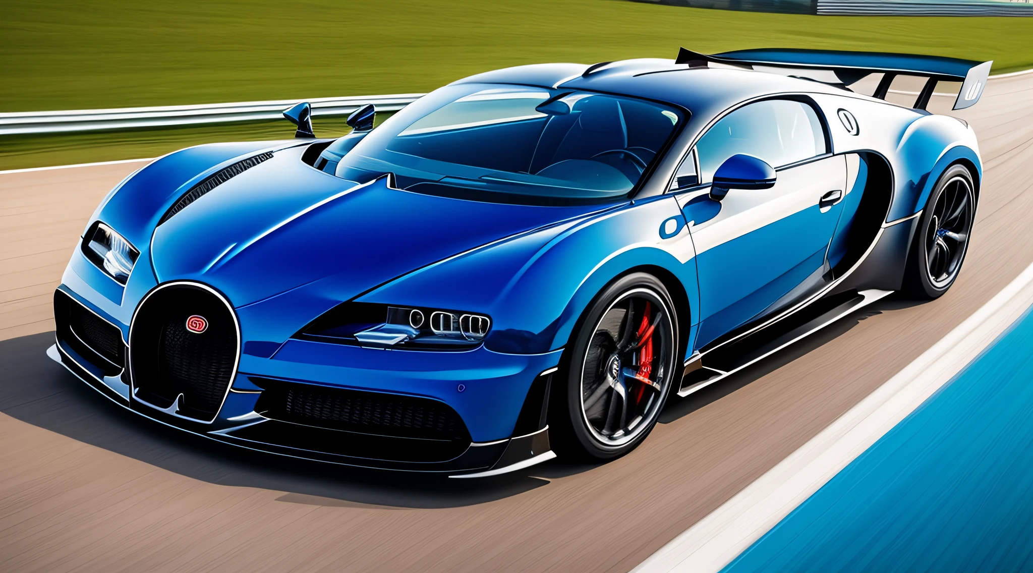 (Detailed description) (melhor qualidade) bugatti na pista