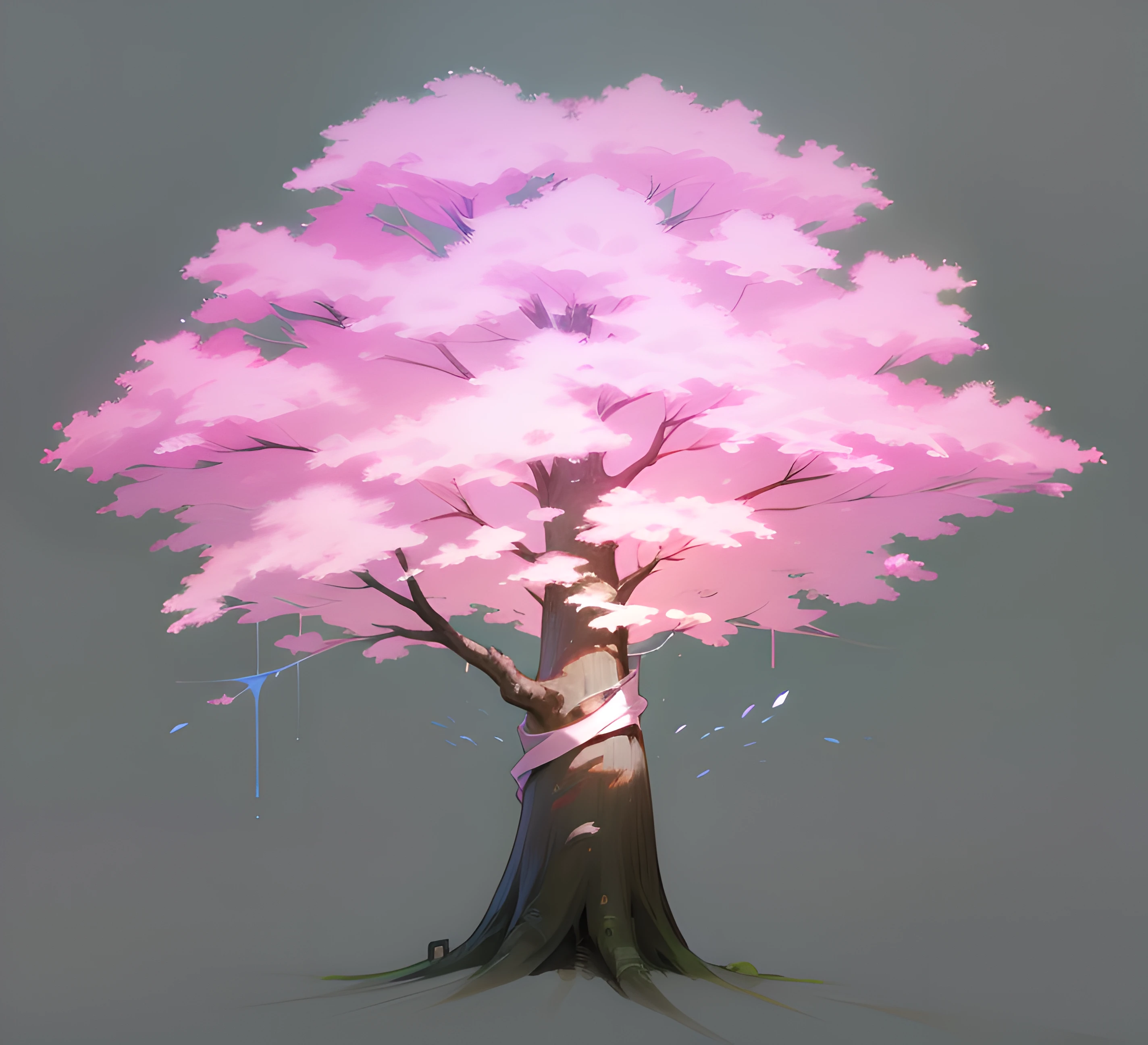 tmasterpiece,8K,Lots of detail,Pink-white tree,goodlooking,Flowing,dream magical,Beautiful,The leaves are clearly visible,Dreamy and beautiful