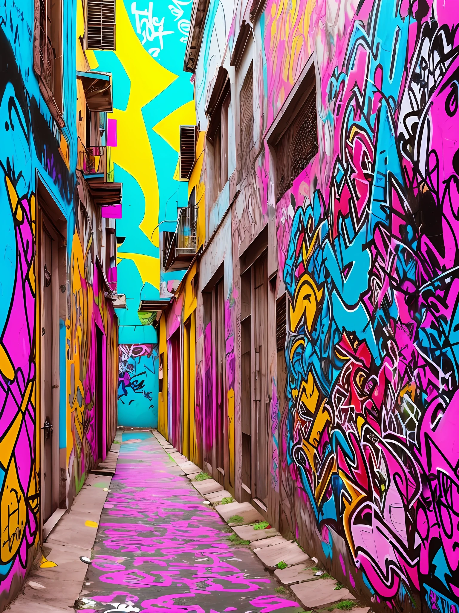 graffiti colorido de fundo , estilo hip hop , realista --auto --s2