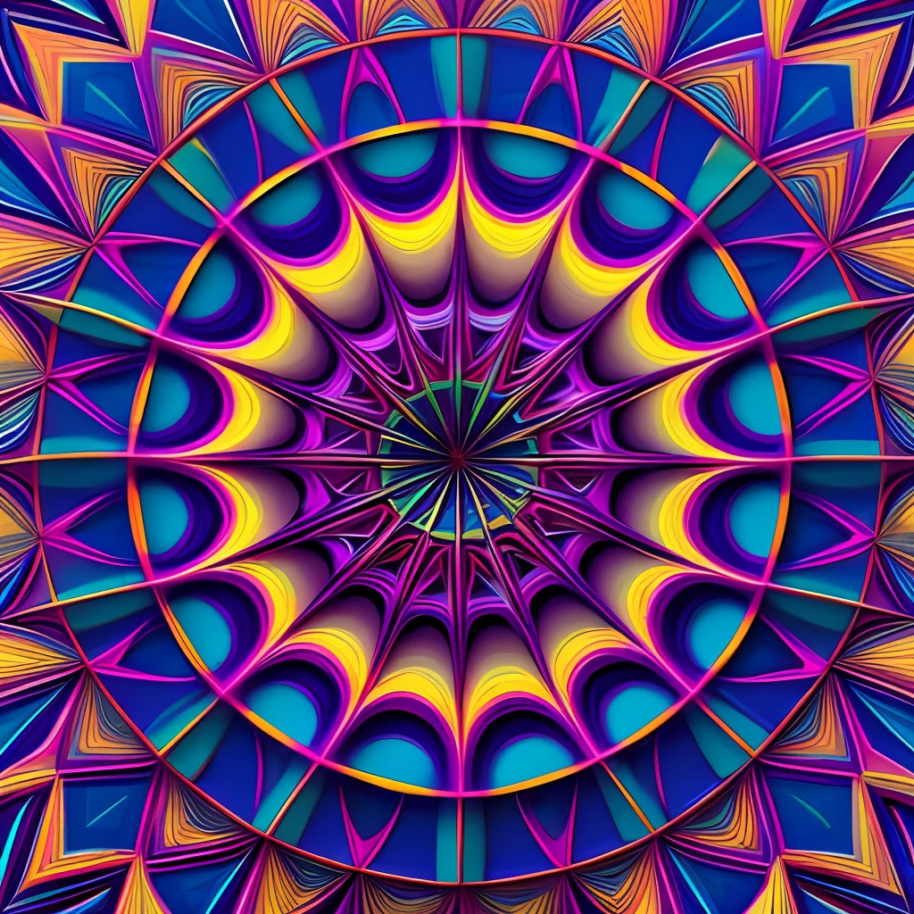 Kaleidoscope of triangles,With 32k quality,With a surrealist style,colorful,shot by DSLR