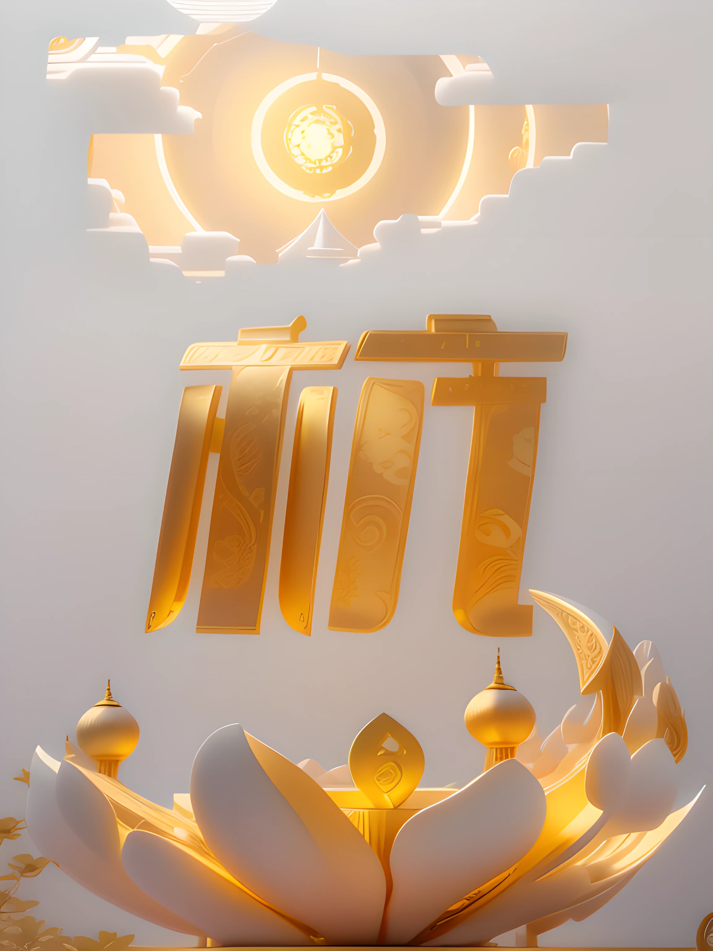 simple backgound(West lake，lotuses),ultra - detailed，high qulity，filmposter, Ray traching，Beautiful Chinese style，Golden curves