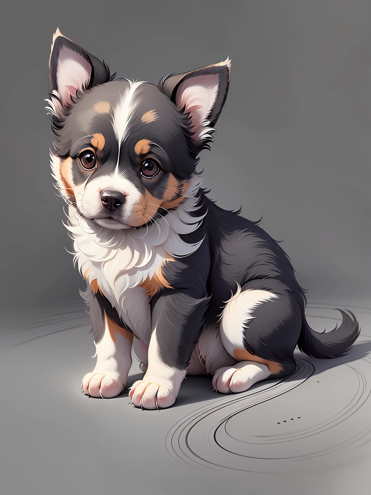 coloring page of a cute puppy. use clean lines and leave plenty of white space for coloring. simple line art.one line art. clean and minimalist line. --auto --s2