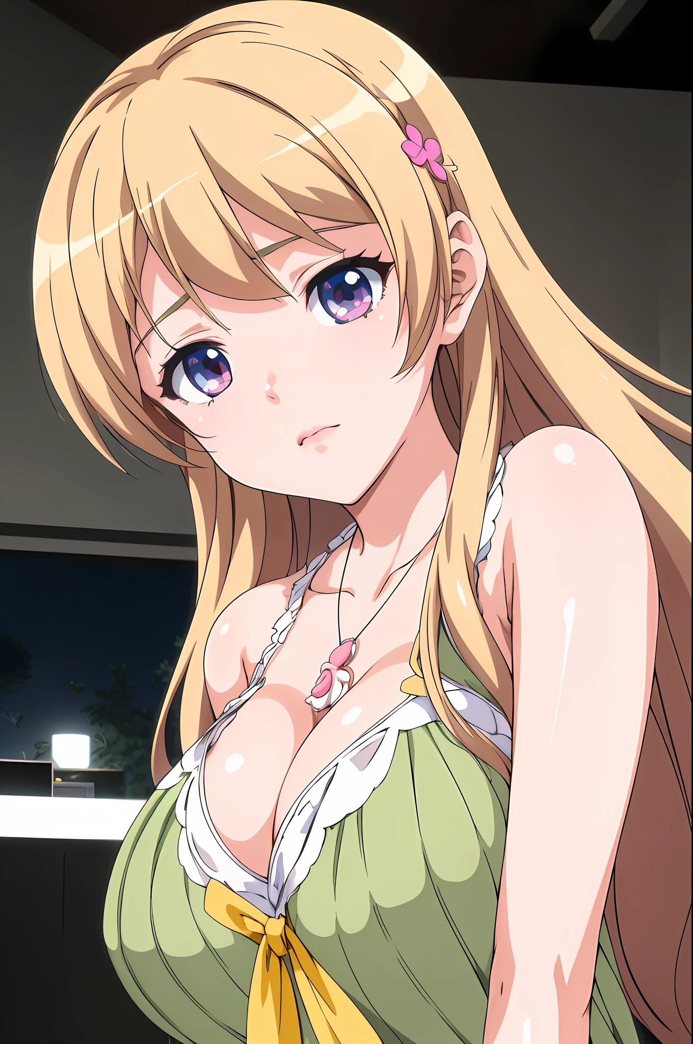Chica anime con cabello largo y rubio y ojos azules en vestido verde, seductora chica de anime, Mejor chica del anime, Chica de anime llamada Lucy, Atractiva chica de anime, Hermoso y atractivo anime adolescente, Estilo anime ecchi, Anime CG arte suave, Chica bonita de anime, Anime visual de una chica linda, OPPAI, Chica rubia de anime con cabello largo, Rei Hiroe, (Chica anime)