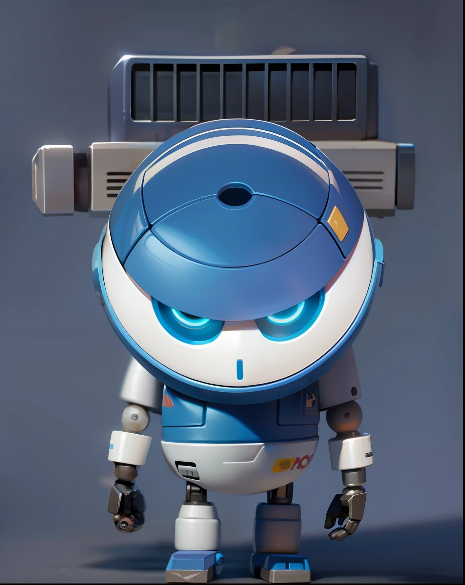 Cartoon character of robot in blue and white suit, round robot, Super cute robot face, Cute robot, japanese mascot, mascot illustrations, Cute lawn robot, happy robot, full body mascot, Bot icon, tintoy characterdesign robot, a robot, cute character, toonix character, adorable friendly robot, With crying engine
