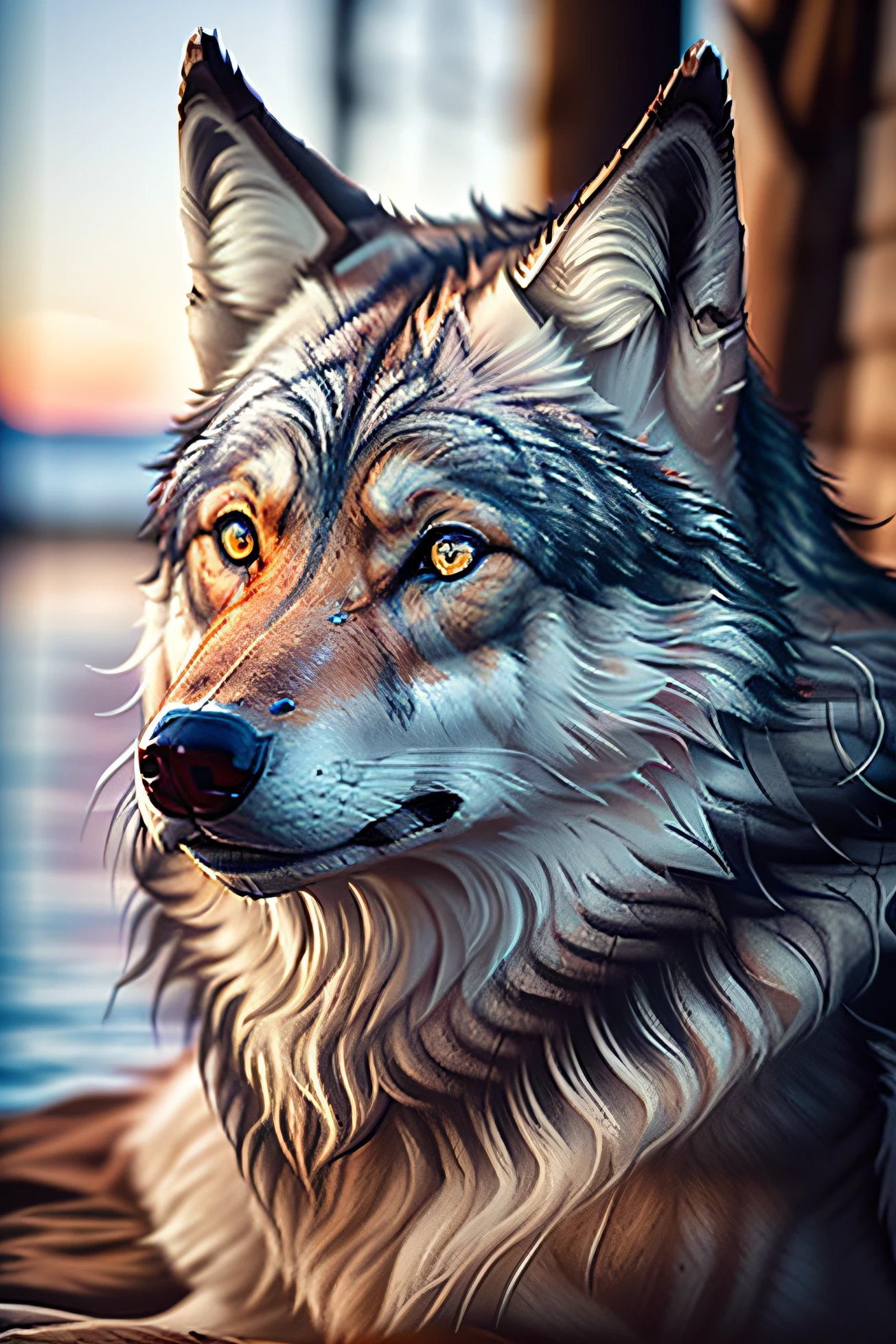 Wolf (8k, foto RAW, melhor qualidade, obra-prima:1.2), (realista, fotorrealista:1.37)