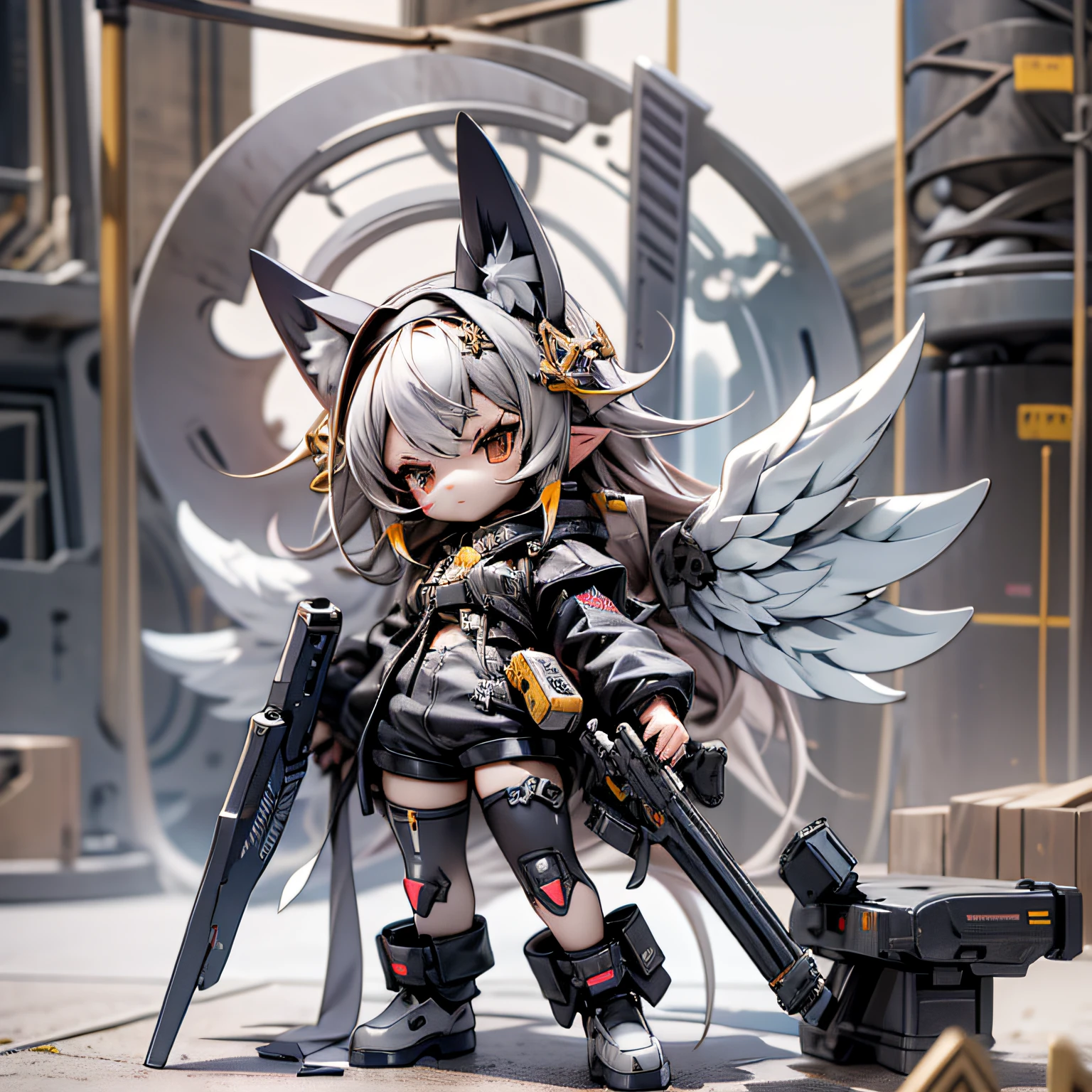 blink, chibi, Complete broker, Mega Mini, The body is steel................, Metal., The legs are steel................, Metal., My favorite cat ears, The wings are steel................, Metal., The gun is metal steel.................