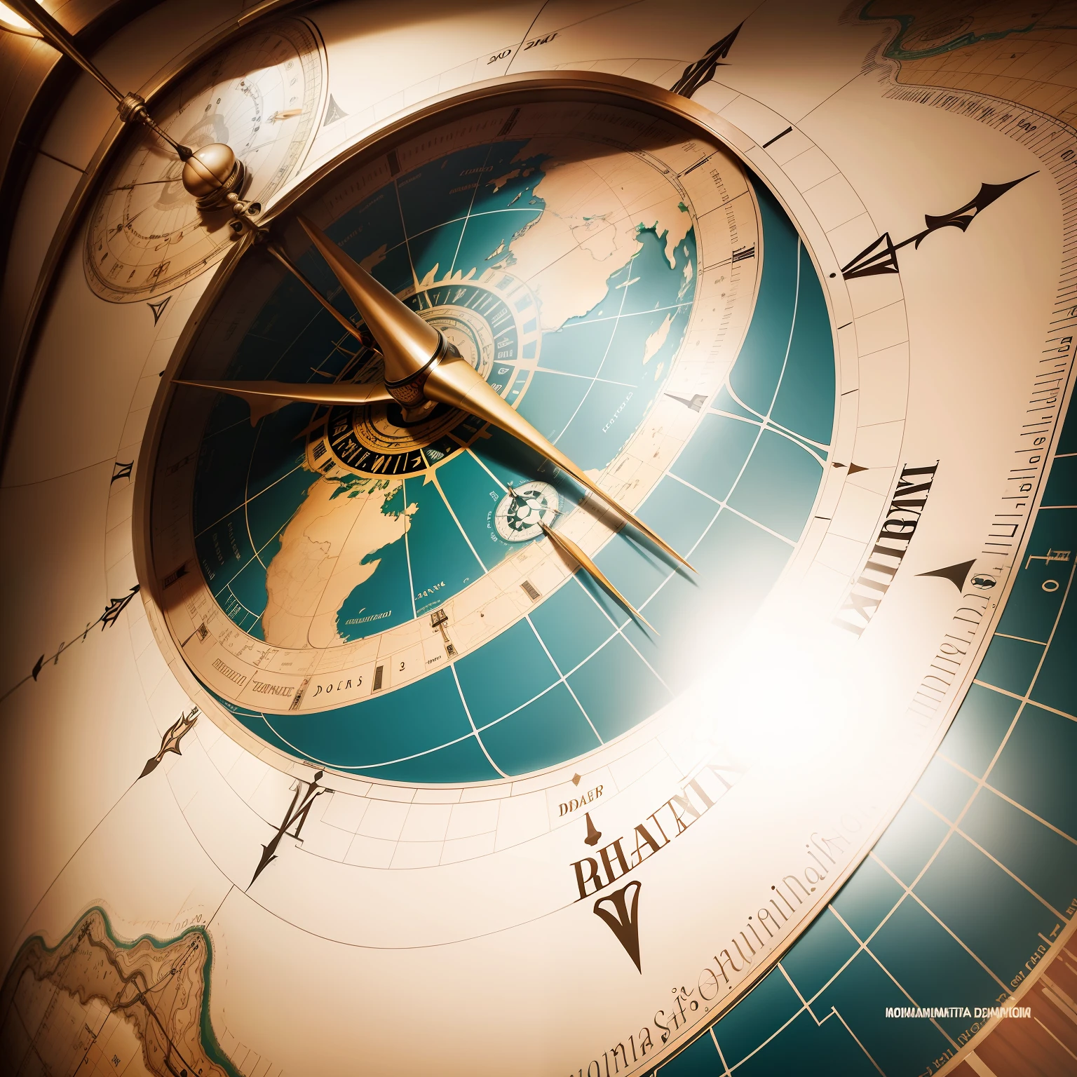 Mapa Mundi, imagem plana, continentes, continente, compass, retro, Dourada, cor, viagem, plane, rotas,