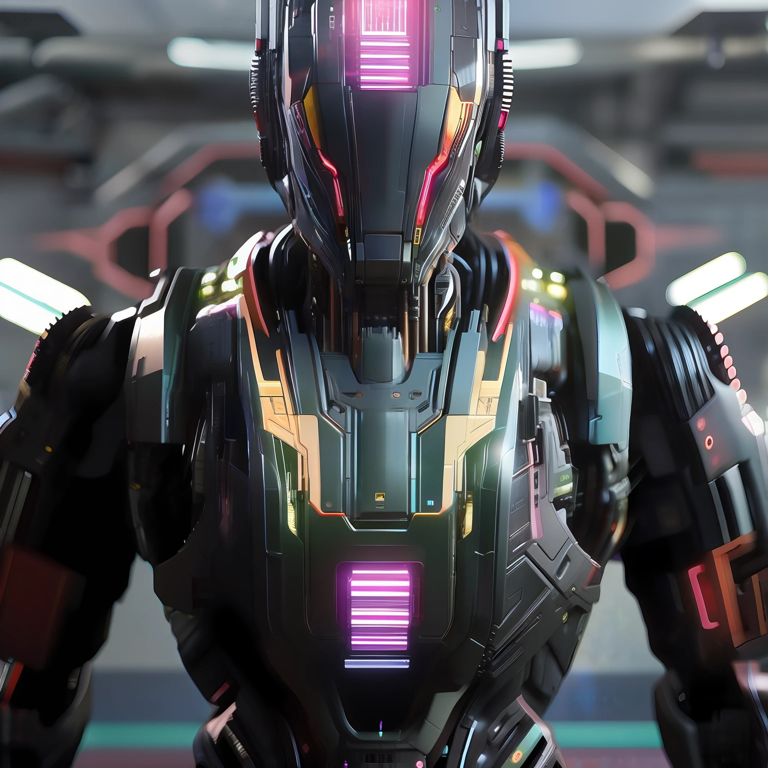 Mechanobiology，Pink mech，Up，opulent，Reflective，laser，Cyber fashion，droid，Cyberpunk AI，neon，eletric，neonlight，super detailing，rim-light ，full bodyesbian，Demon Killer，cruel，best qualtiy，The is very detailed，8K，超高分辨率，