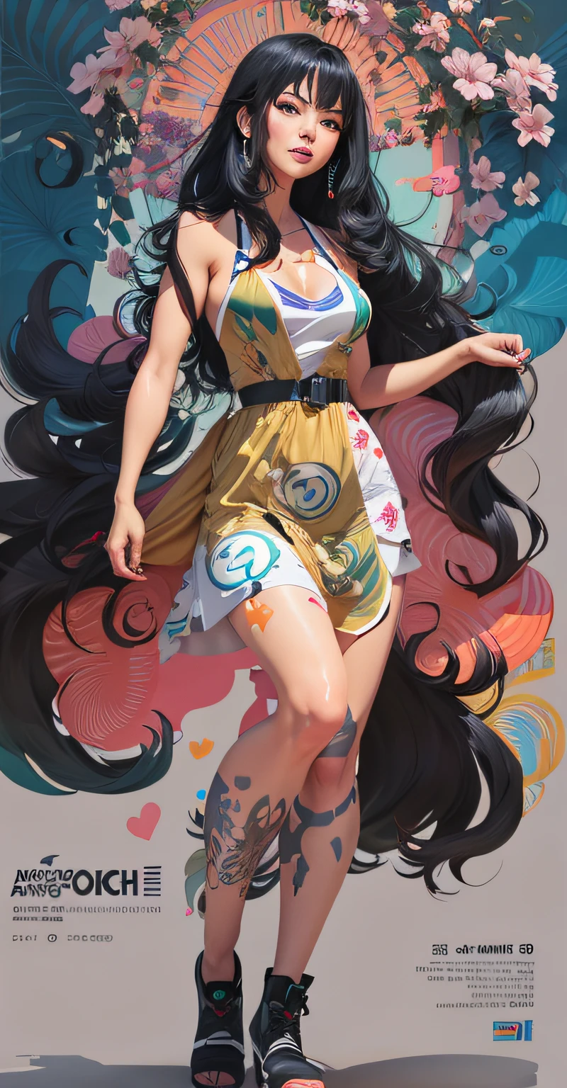 Una caricatura de una mujer en bikini con un top floreado, Nico Robin, seductora chica de anime, Bikini realista, Hermosa y seductora mujer de anime, commission for high resolution, swimsuit, attire: bikini, seductor retrato de Tifa Lockhart, is wearing a swimsuit, Tifa Lockhart, Tifa, fullbody commission for, oc commission, Marin Kitagawa Fanart, swimming suit, Camiseta vectorial lista para imprimir, Colorful graffiti illustration of a beautiful young woman in her 20s, hermosa cara sonriente, con toques de color, painting oil painting, colores ricos, action shot, gran detalle, fondo blanco, Araffe sentada en una rama con un fondo blanco, sin fondo