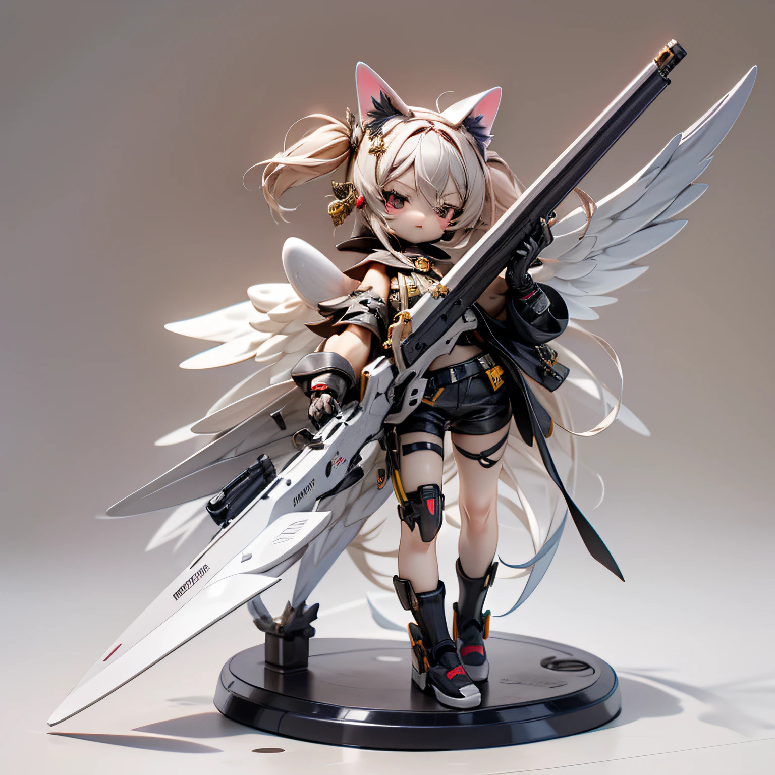 blink, chibi, Complete broker, Mega Mini, The body is steel..................., Metal., The legs are steel..................., Metal., My favorite cat ears, The wings are steel..................., Metal., The gun is metal steel....................