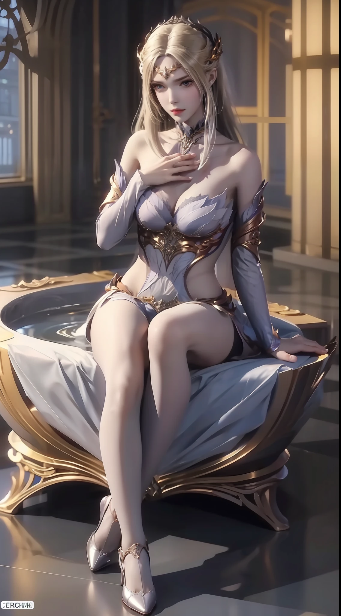 ((high qulity)), ((tmasterpiece)), 8K, Sit on your tummy,Long legs,Bigchest,In the bathroom,There was a bath,