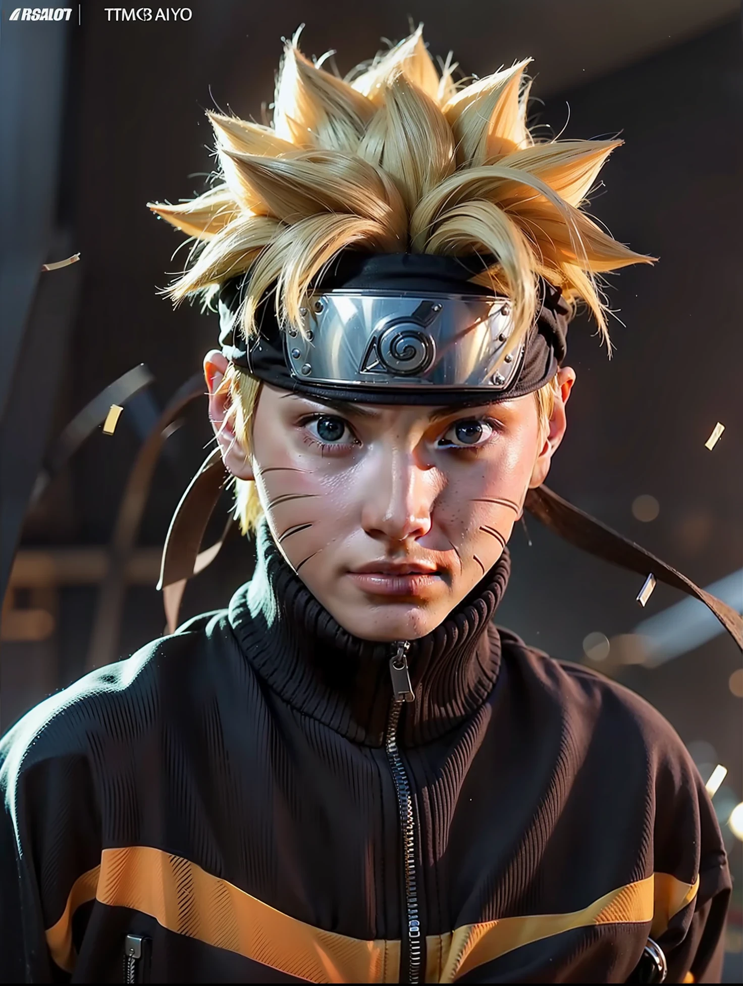 naruto uzumaki, Fotografia Extremamente Realista, adolescente de 20 anos