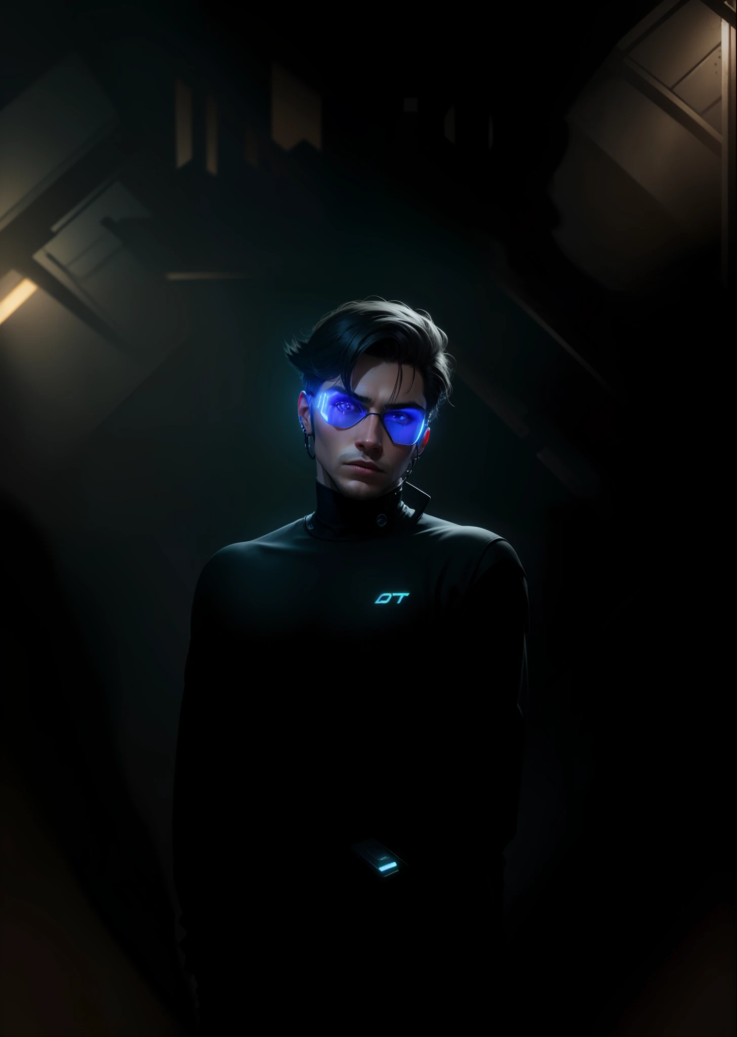 Cyber punk handsome boy ultra realistic face with cat 8k
