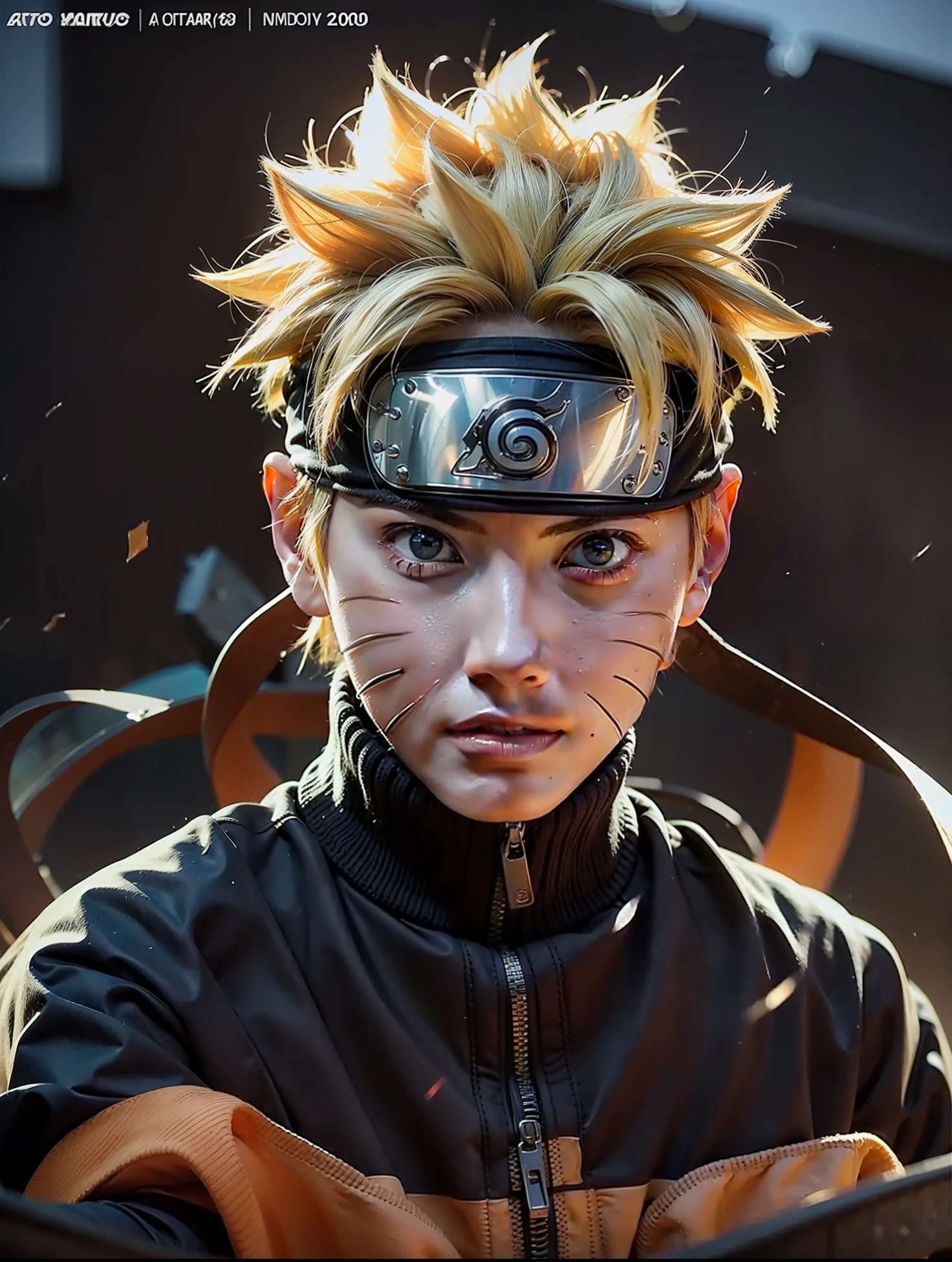 naruto uzumaki, Fotografia Extremamente Realista, adolescente de 20 anos