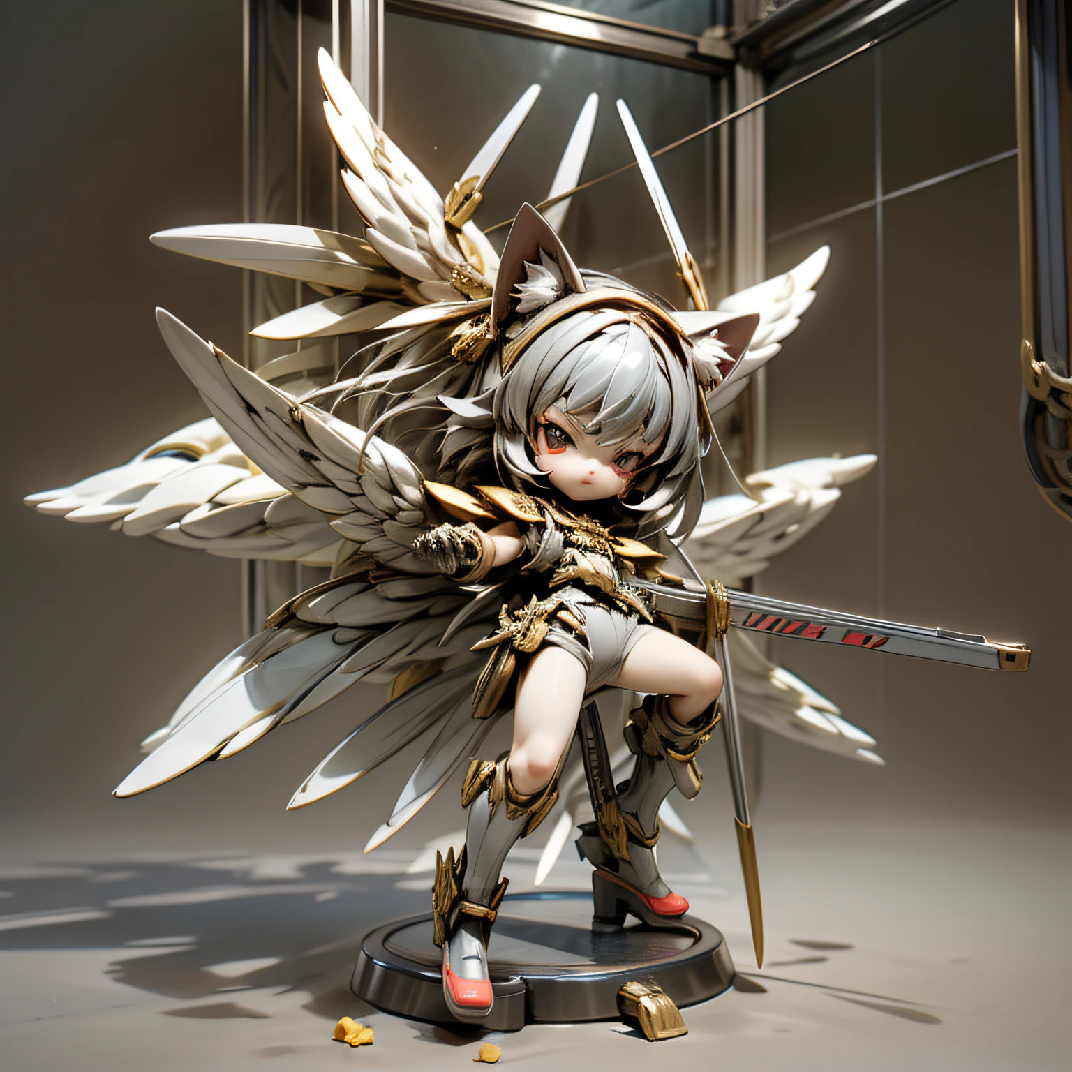blink, chibi, Complete broker, Mega Mini, The body is steel...................., Metal., The legs are steel...................., Metal., My favorite cat ears, The wings are steel...................., Metal., The gun is metal steel.....................