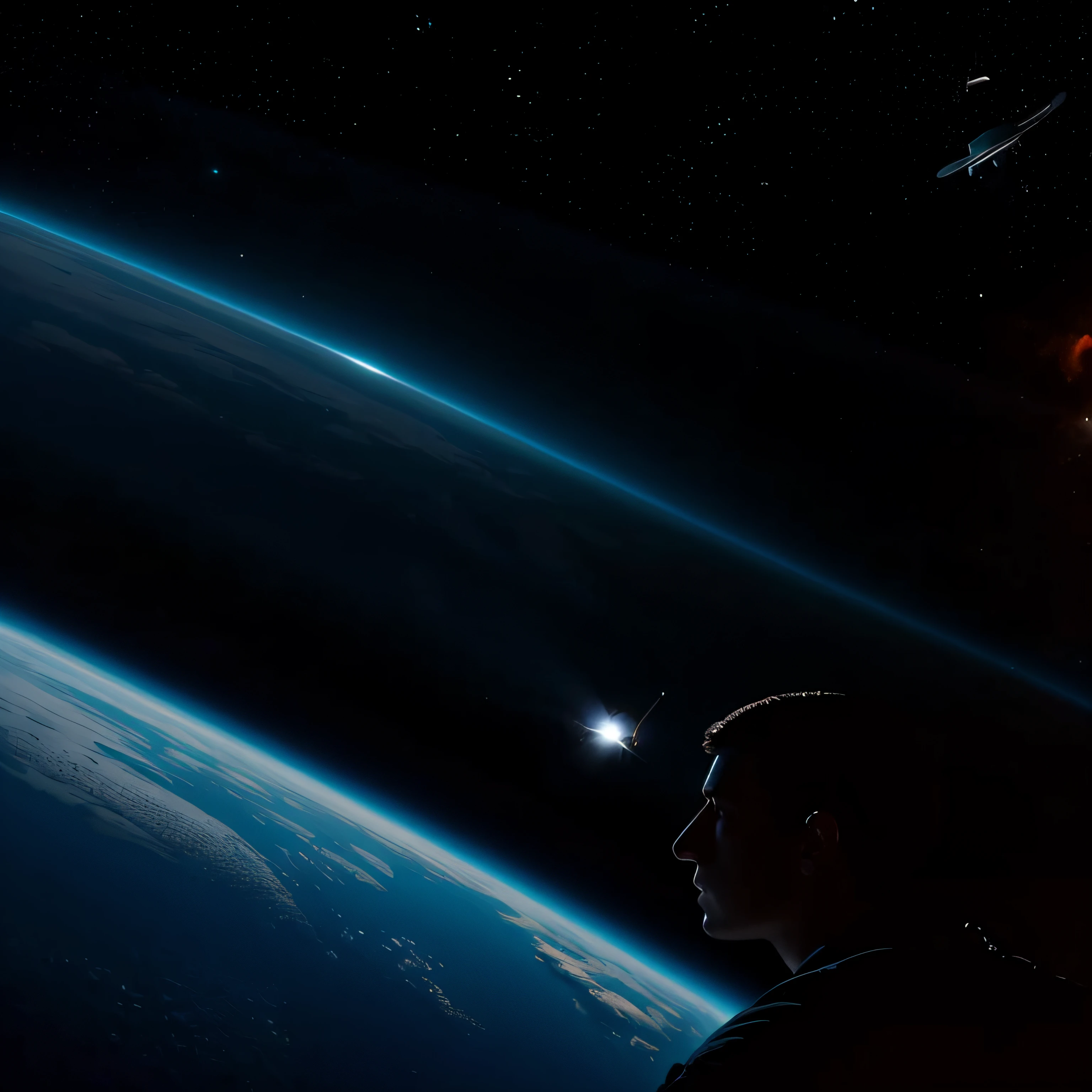 an astronalta smoking a space-based