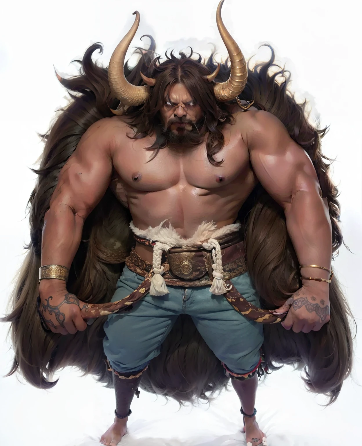 Man with horn,kaido,realistic,ultra detail,70mm lens,