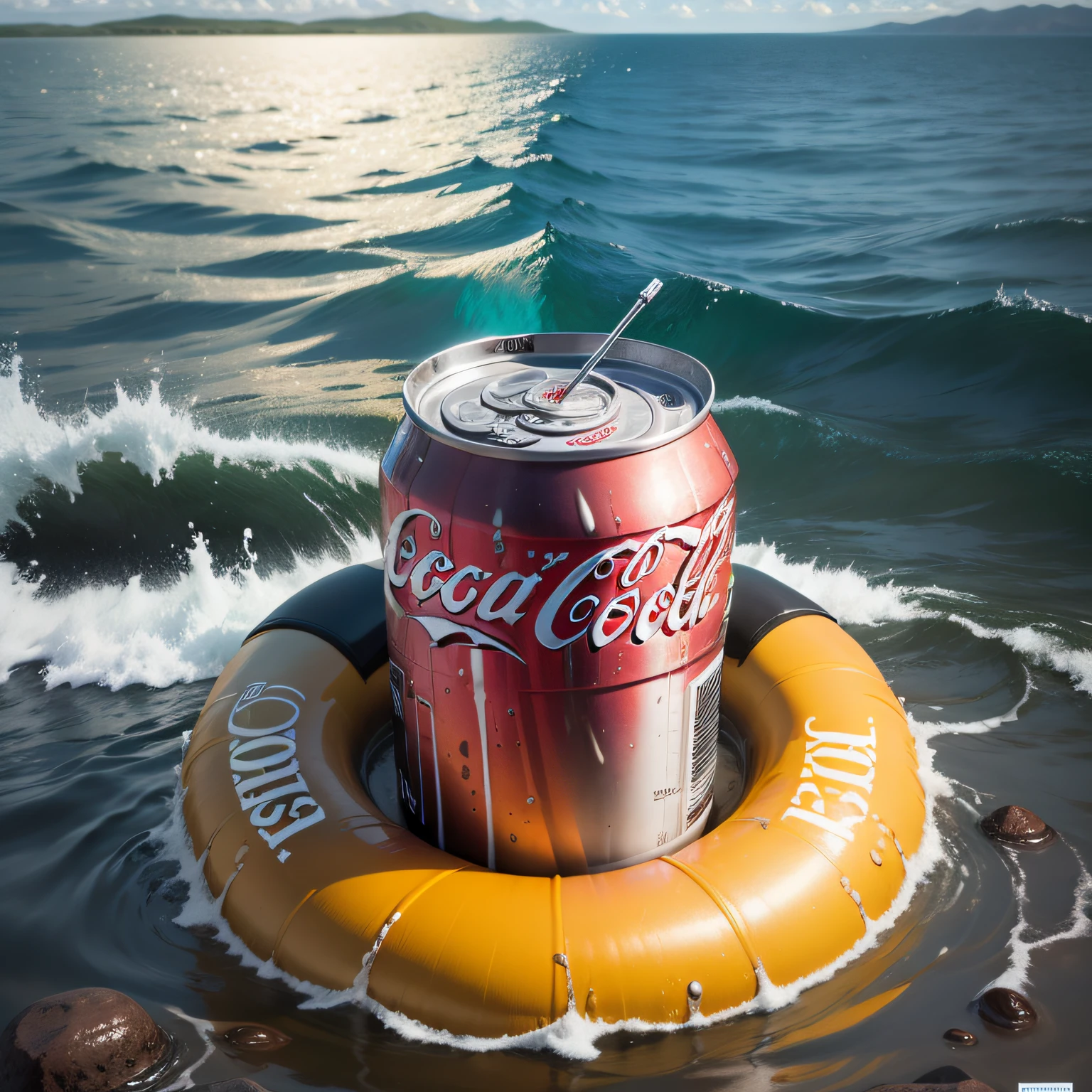 coca cola，promotional poster，tidal current，Cool，style of anime，detail-rich