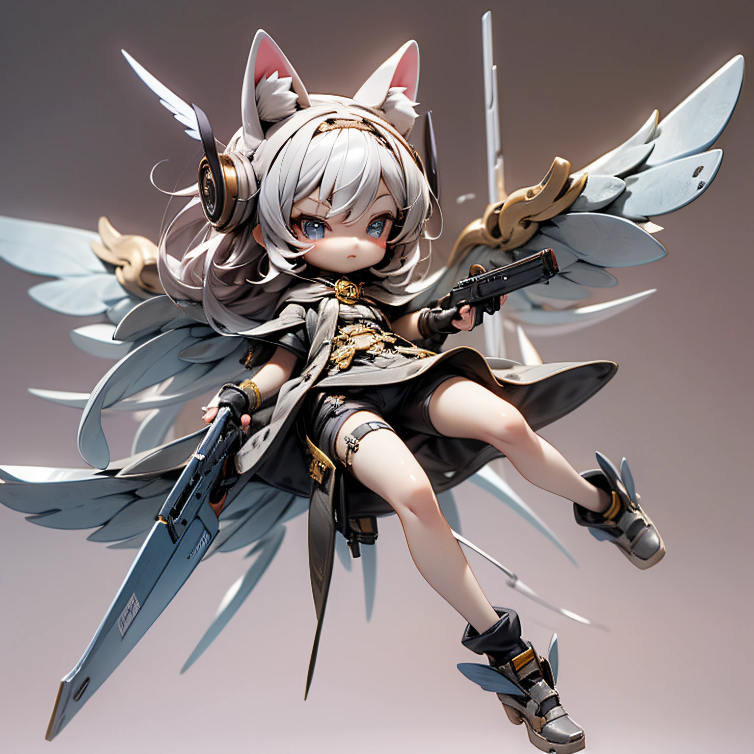 blink, chibi, Complete broker, Mega Mini, The body is steel........................, Metal., The legs are steel........................, Metal., My favorite cat ears, The wings are steel........................, Metal., The gun is metal steel.........................