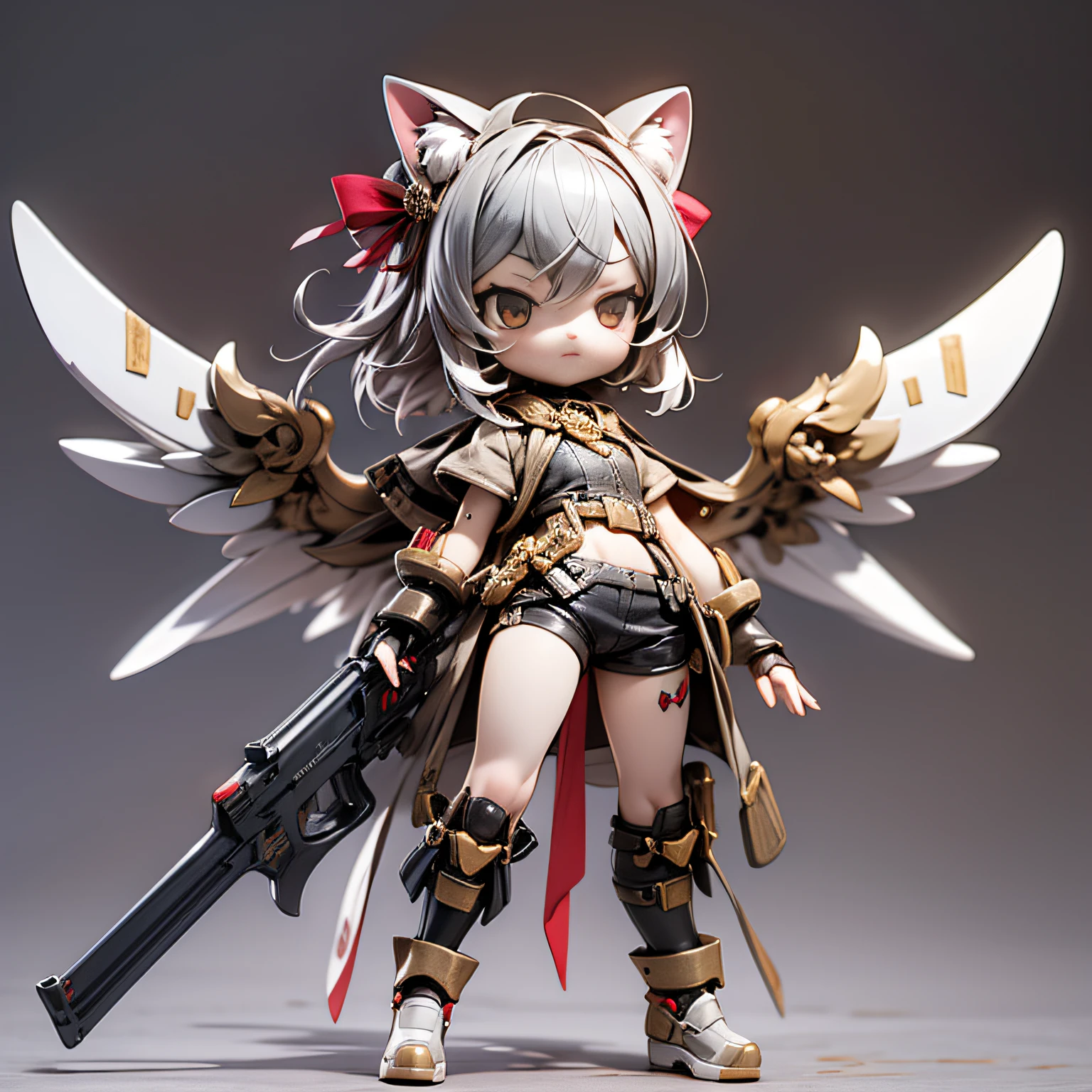 blink, chibi, Complete broker, Mega Mini, The body is steel........................., Metal., The legs are steel........................., Metal., My favorite cat ears, The wings are steel........................., Metal., The gun is metal steel..........................