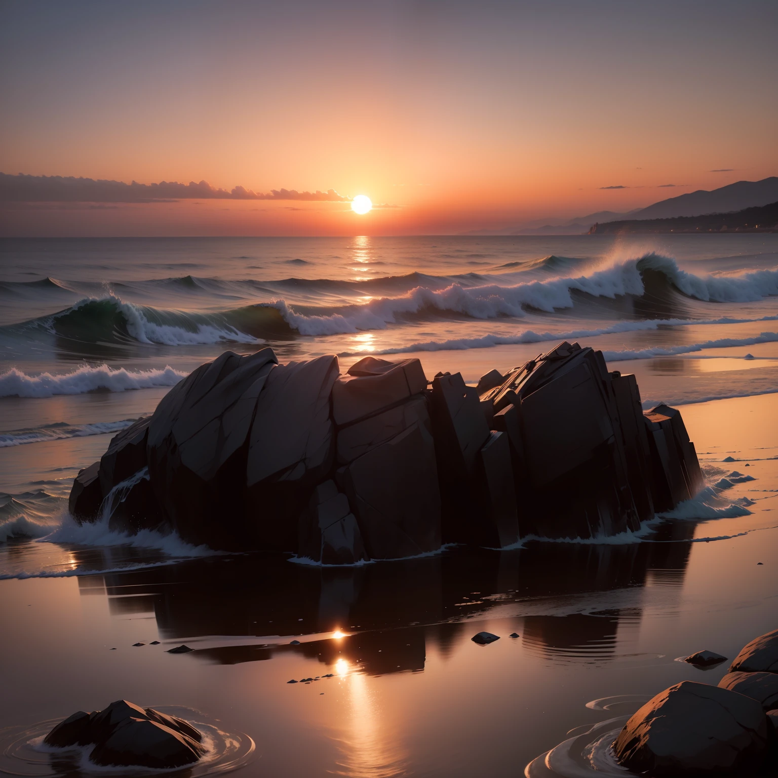 Mare the setting sun