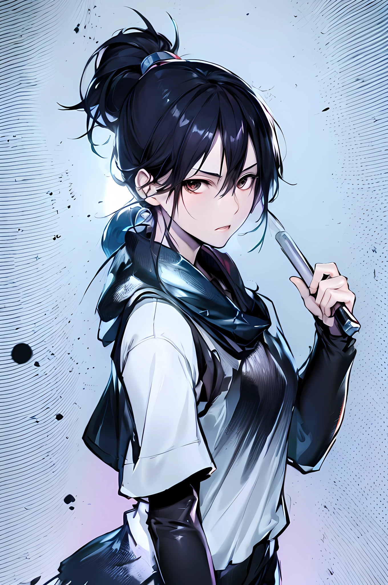 Anime girl with a baseball bat in her hand, Makoto Shinkai ( apex legends ), 4 k manga wallpaper, manga-style, Estilo anime 4K, Makoto Shinkai e Artgerm, Personagem de anime feminino, arte detalhada do personagem de anime, protagonista feminina 👀 :8, Art not Guweiz style, por Yang J, (menina anime), Colouring