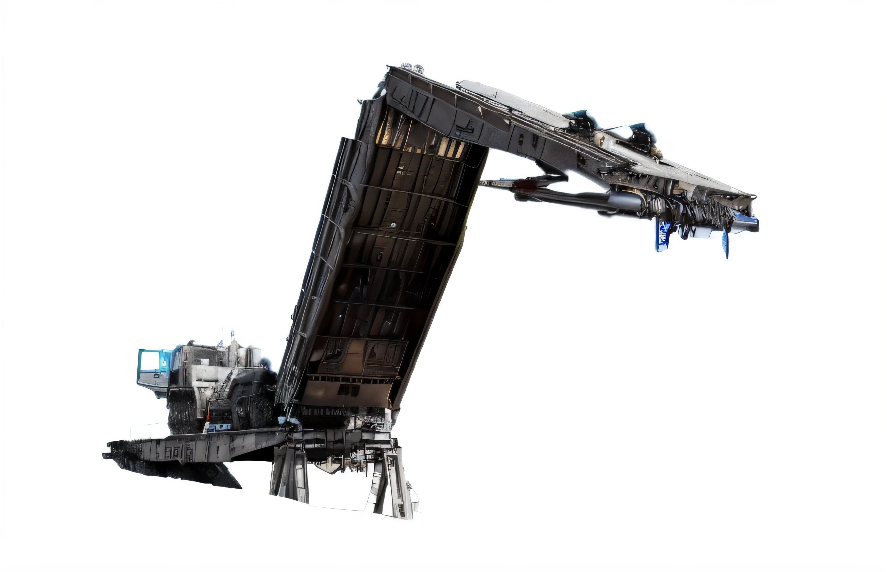 Close-up of a spaceship with a large structure in the background, sulaco star destroyer drop ship, prominent keel-mounted railgun, deep space super structure, military carrier rig, v wing, detailed crash space ship, scifi spaceship, Bottom view , bladerunner, deployed wings, Abandoned spaceship, nostromo,超高分辨率,The is very detailed,8k wallpaper