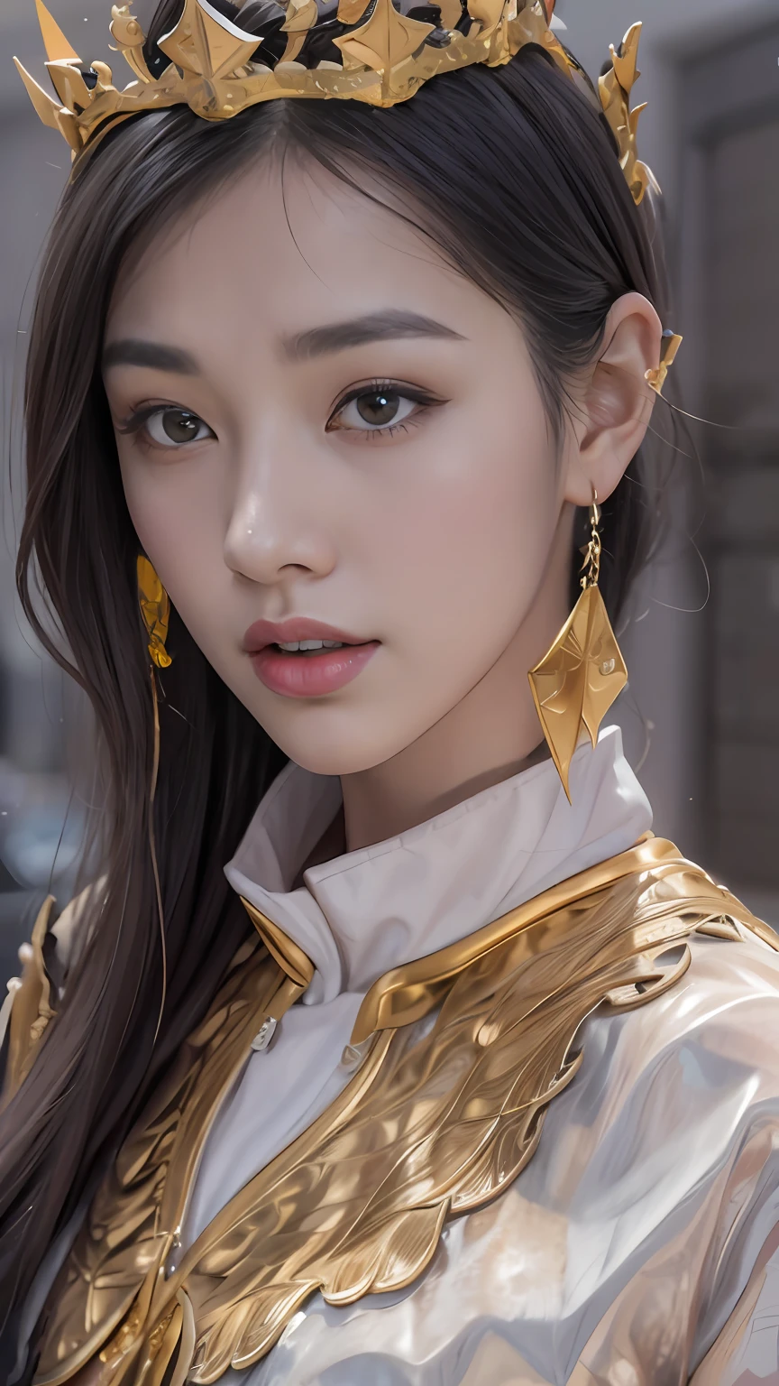 death valley，Castle area，（tmasterpiece，k hd，hyper HD，16k）brunette color hair，15 year old girl，Multi-layer gauze skirt，Skeleton gold wire crown jade setting，Rouge lips，Cherry mouth，Focus on the neckline，Soft hair like slippery silk，Sparkling，Almost reluctant to look away，She wears a suspender cheongsam！Imagine that，She just wore a cheongsam to the bustling big castle，One can't help but want to take a closer look，Take a closer look, desi，Her belly pocket is quite stylish，The skirt flutters in the wind，It's like adding a touch of energy to the whole street，Crocodile skin train，A sneak peek angle，（From the angle below），Sit in the seat of the monitor lizard，sitting in front，Zoom camera，head portrait，Head down and sleepy-eyed，Look at the ground， best qualtiy， hyper HD， （realisticlying：1.4），， A high resolution， the detail， RAW photogr， Sharp Re， Nikon D850 Film Stock Photo by Jefferies Lee 4 Kodak Portra 400 Camera F1.6 shots, Rich colors, ultra-realistic vivid textures, Dramatic lighting, Unreal Engine Art Station Trend, cinestir 800，