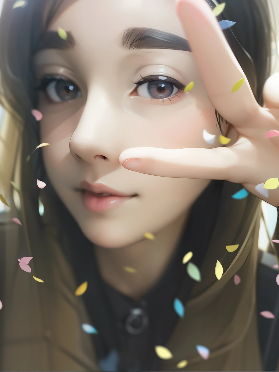 adolable ，Moe girl，Sweet，Natural，Pure，inside in room，brightly，Skin texture