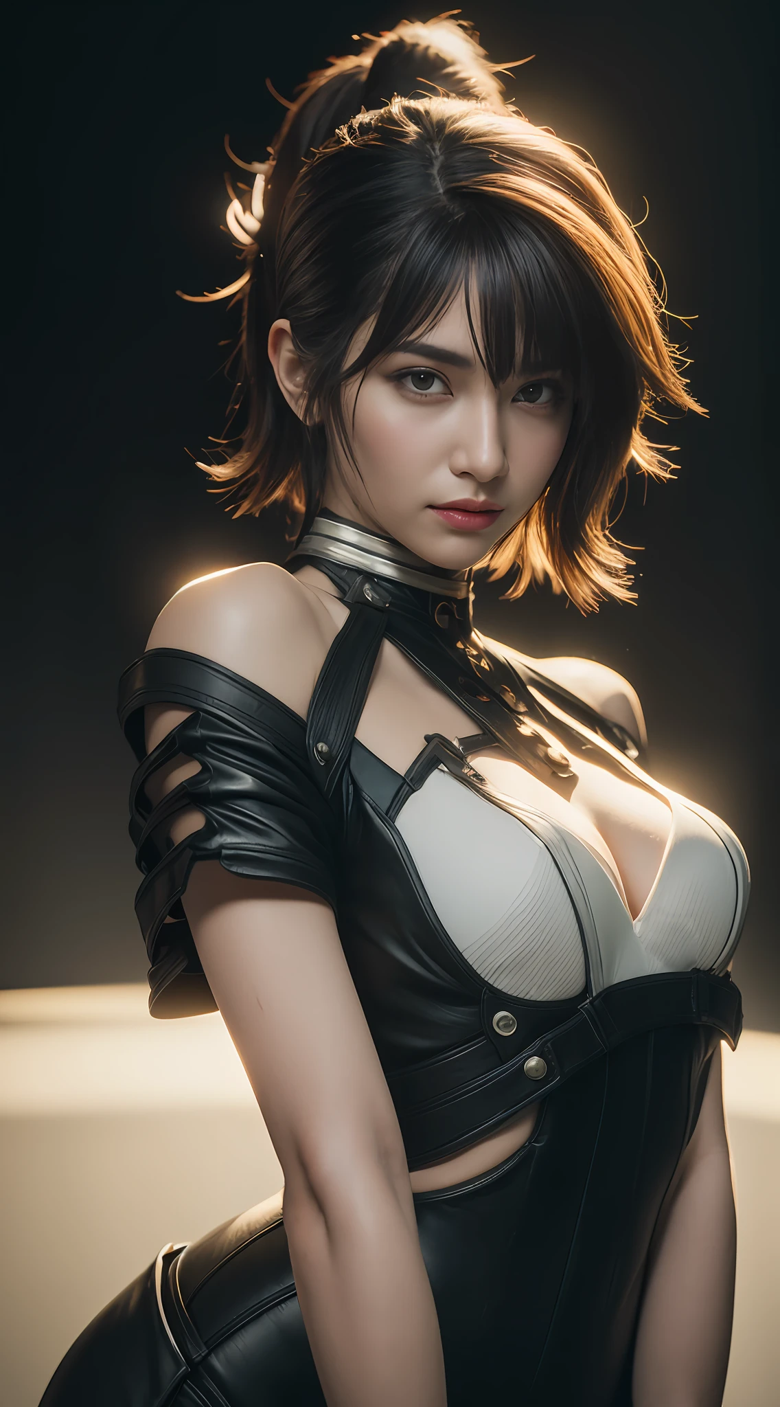 ((Best quality)), ((masterpiece)), (detailed:1.4), 3D, an image of a beautiful cyberpunk female with cat ear, HDR (High Dynamic Range),Ray Tracing,NVIDIA RTX,Super-Resolution,Unreal 5,Subsurface scattering,PBR Texturing,Post-processing,Anisotropic Filtering,Depth-of-field,Maximum clarity and sharpness,Multi-layered textures,Albedo and Specular maps,Surface shading,Accurate simulation of light-material interaction,Perfect proportions,Octane Render,Two-tone lighting,Wide aperture,Low ISO,White balance,Rule of thirds,8K RAW,